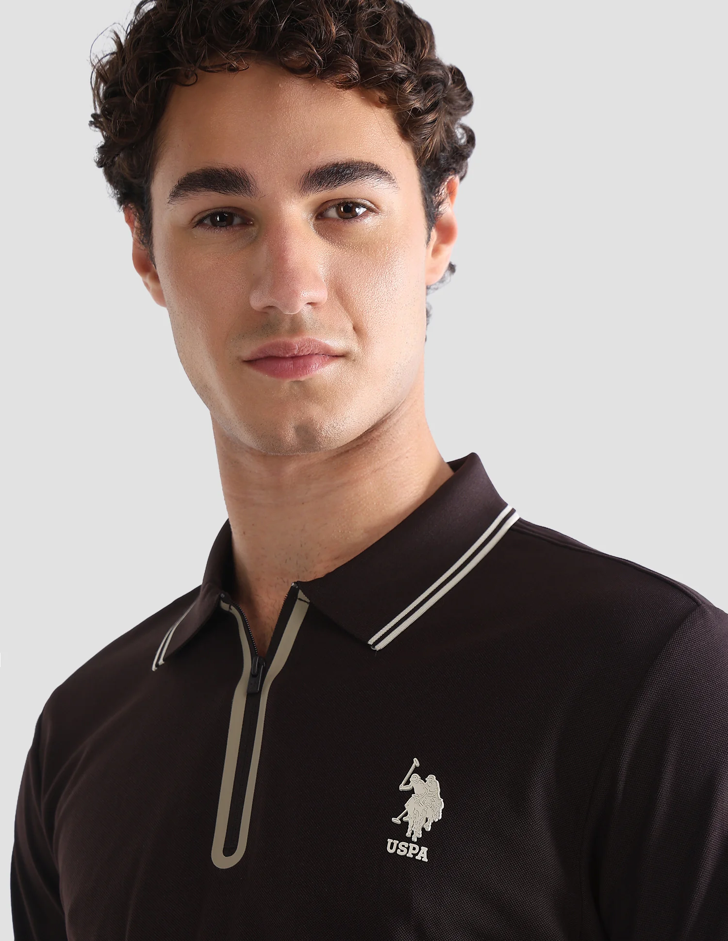 Solid Stripe Detail Slim Fit Active Polo Shirt - Image 7