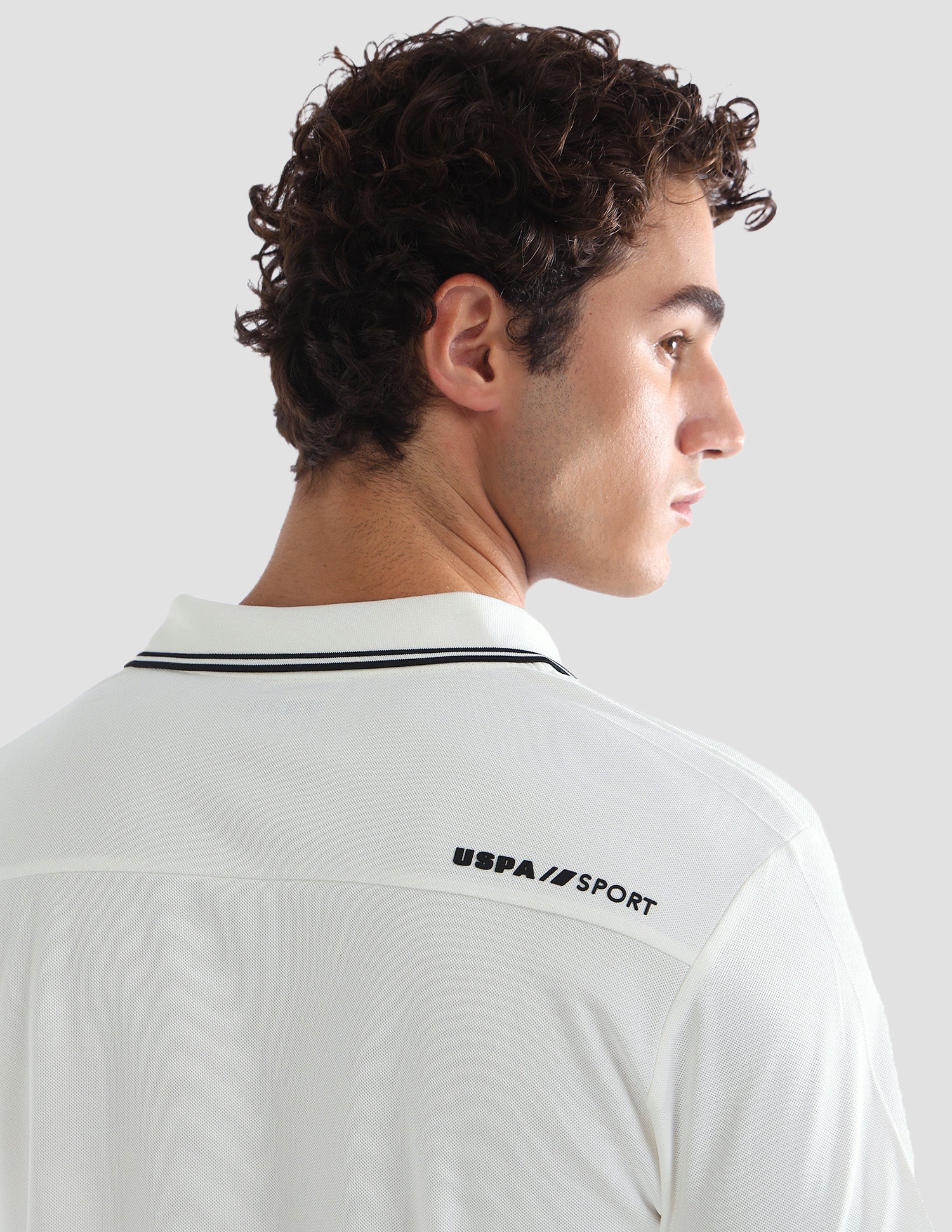 Solid Stripe Detail Slim Fit Active Polo Shirt - Image 8