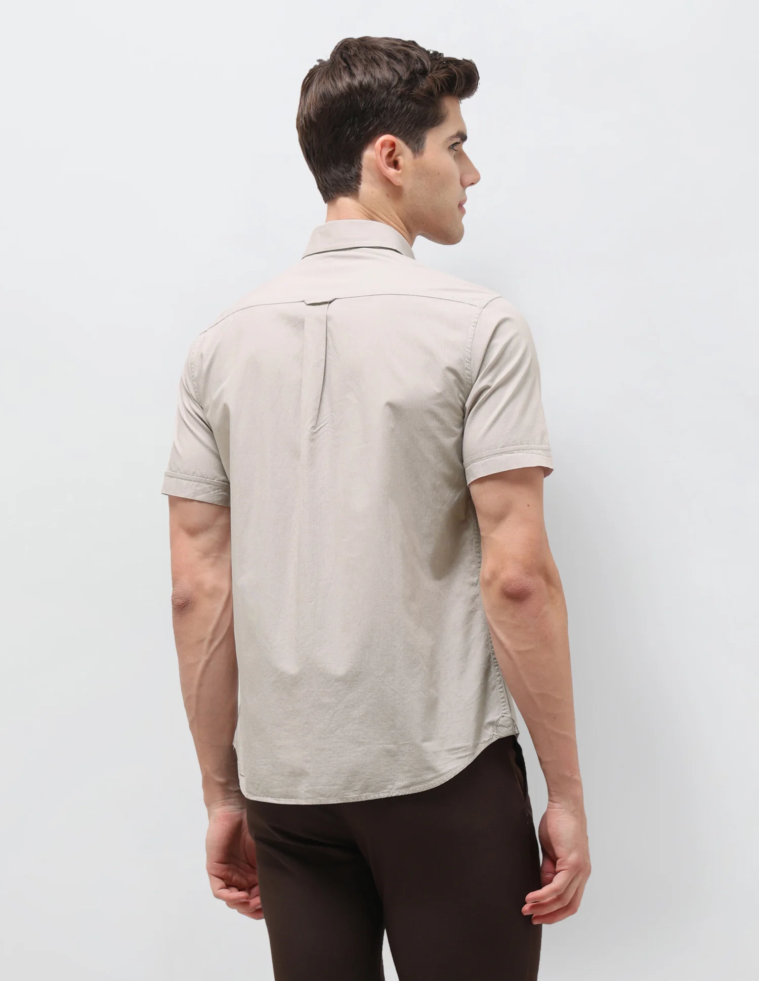Solid Striped Detail Regular Fit Shirt - Image 5