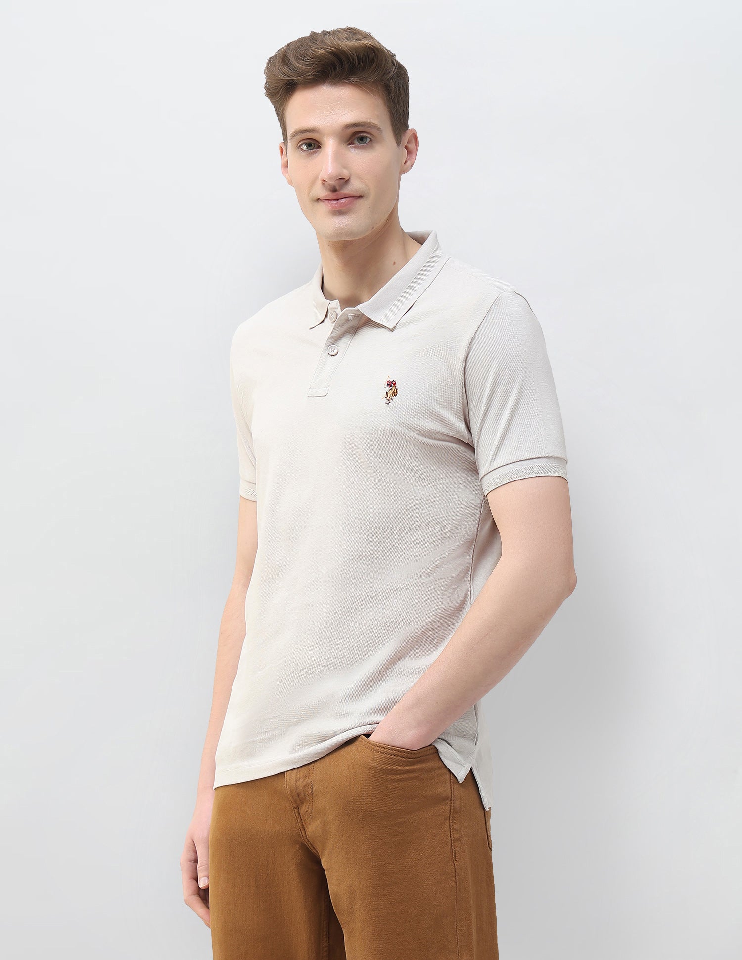 Solid Summer House Slim Fit Polo Shirt - Image 4