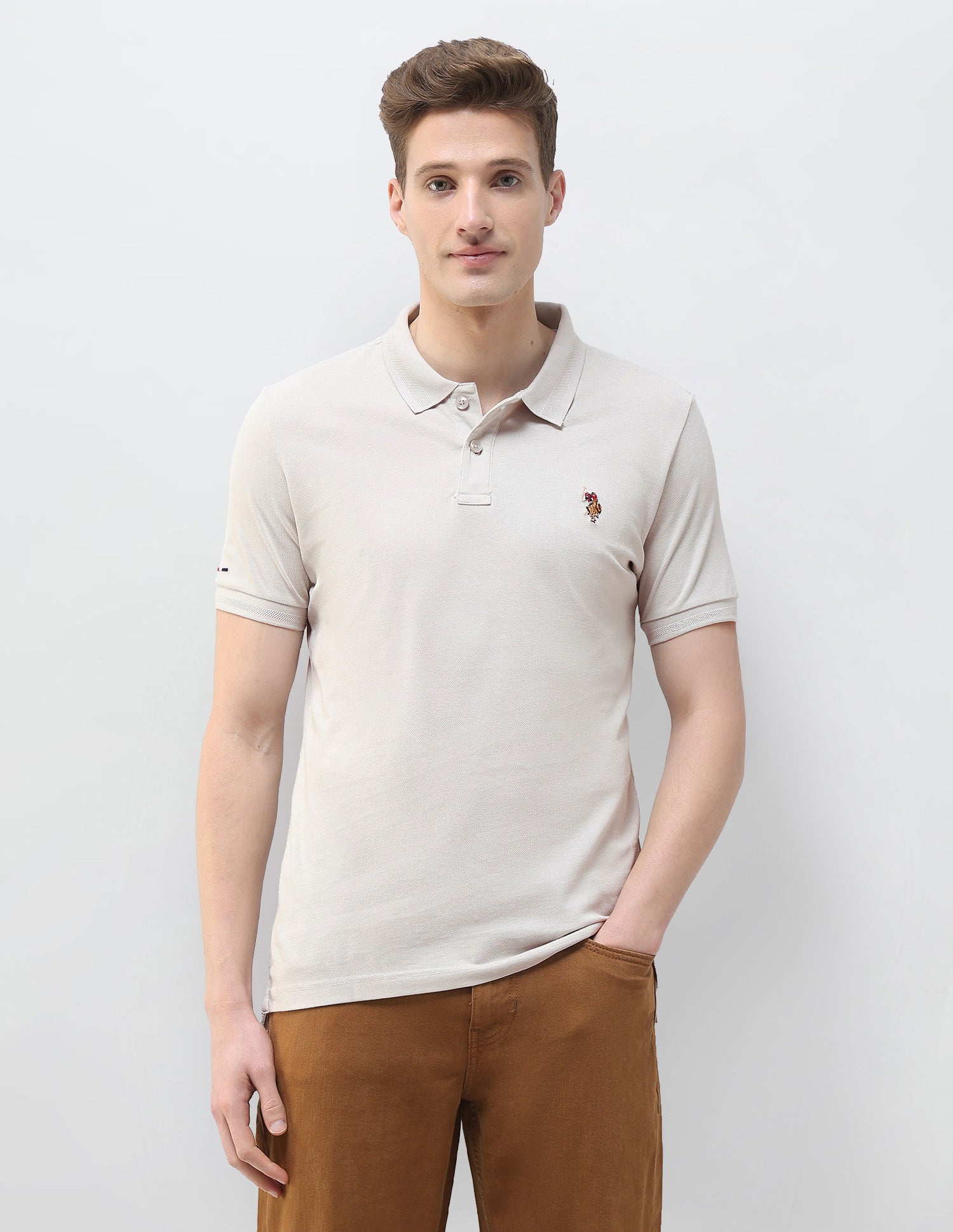 Solid Summer House Slim Fit Polo Shirt - Image 6