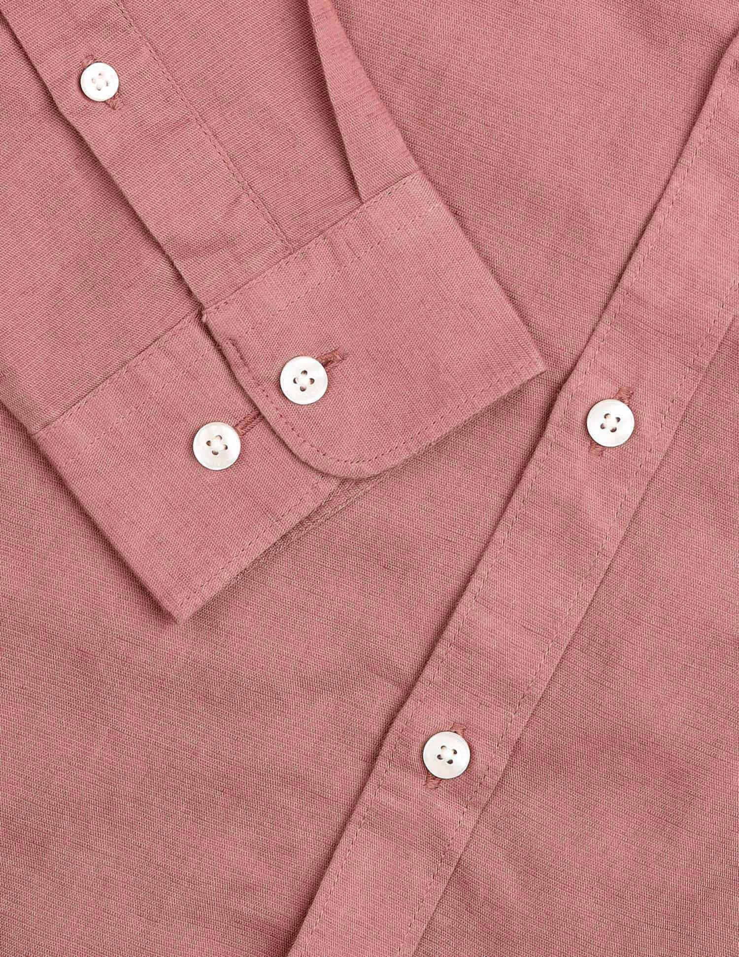 Solid Tailored Fit Mandarin Shirt - Image 8