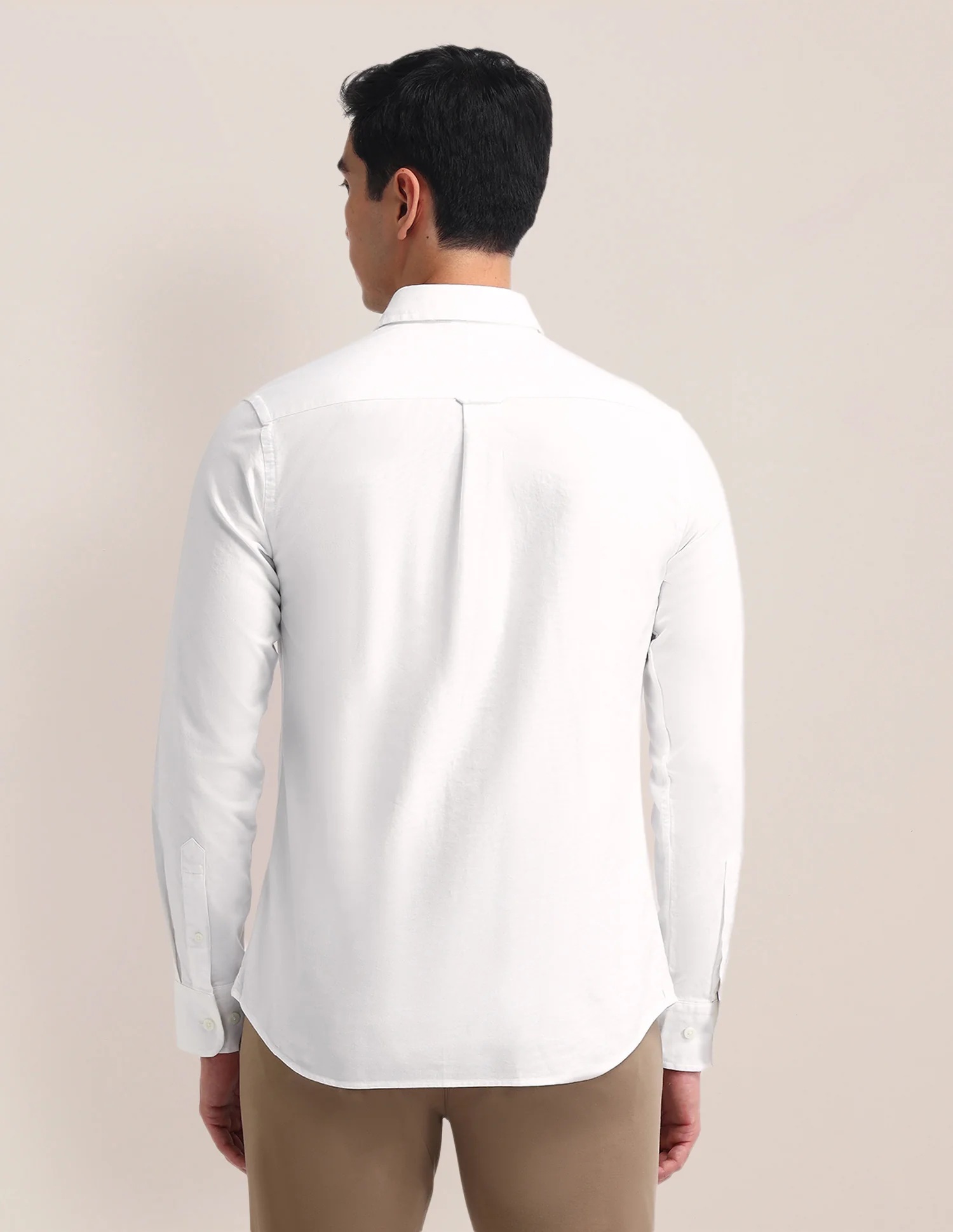 Solid Tailored Fit Shirt - Image 5