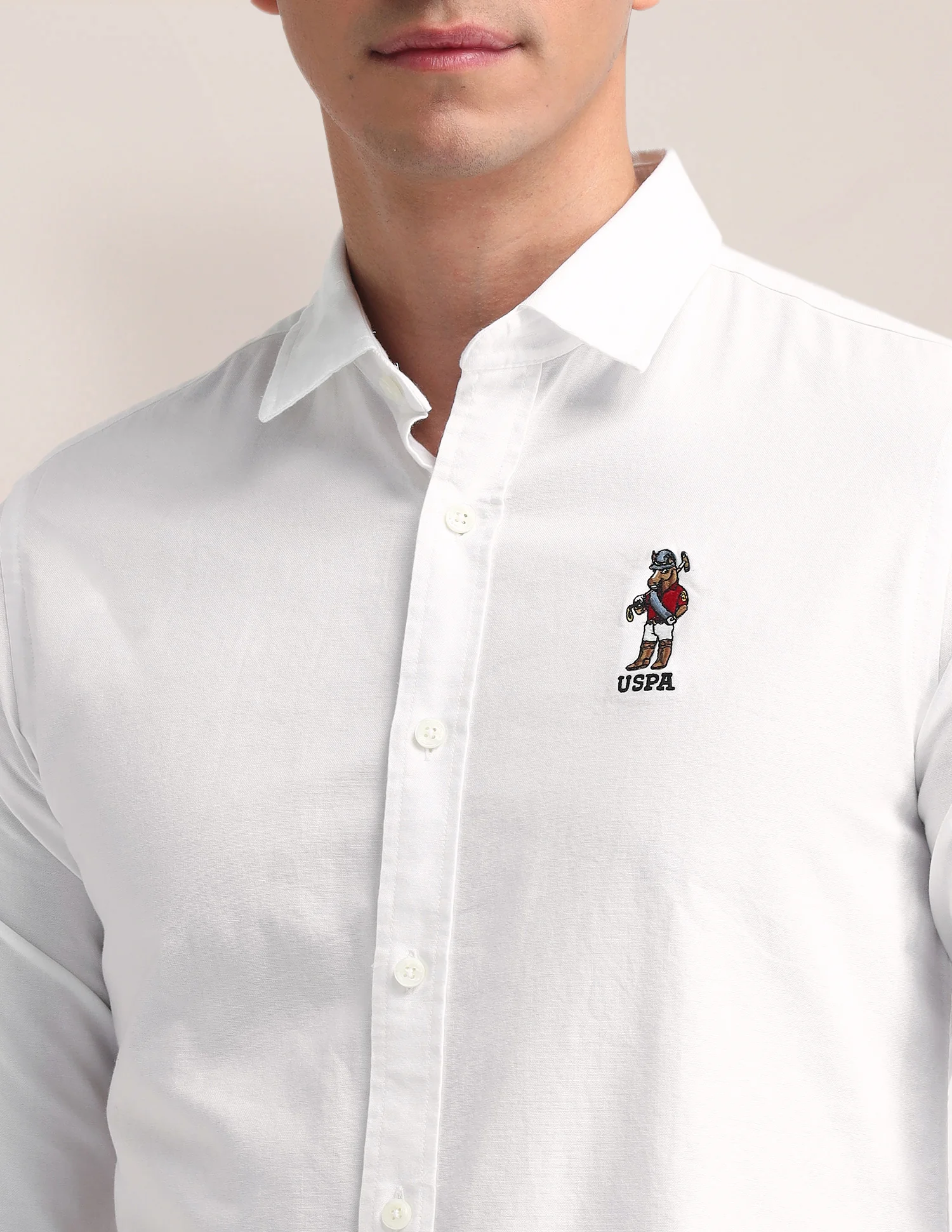 Solid Tailored Fit Shirt - Image 7