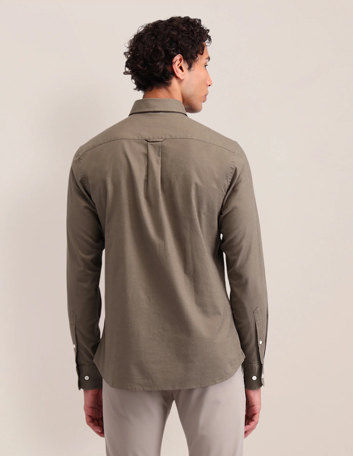 Solid Tailored Fit Shirt - Image 5