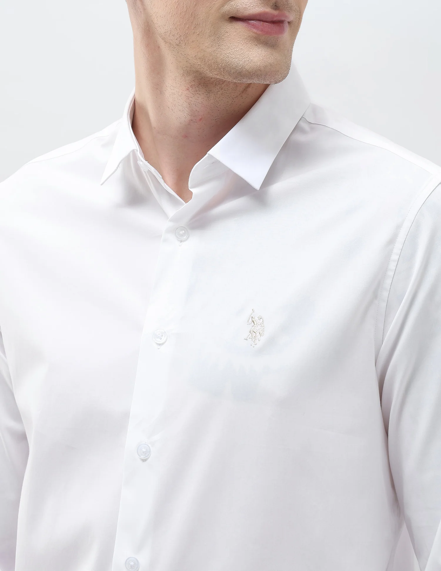 Solid Tailored Fit Shirt - Image 7
