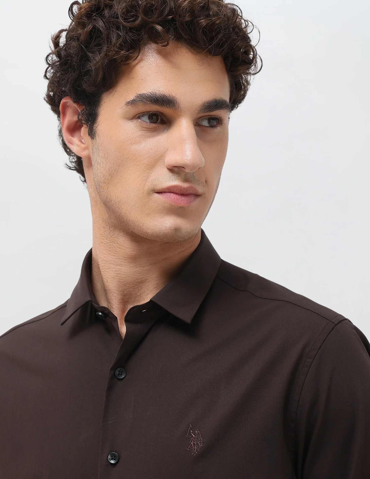 Solid Tailored Fit Shirt - Image 7