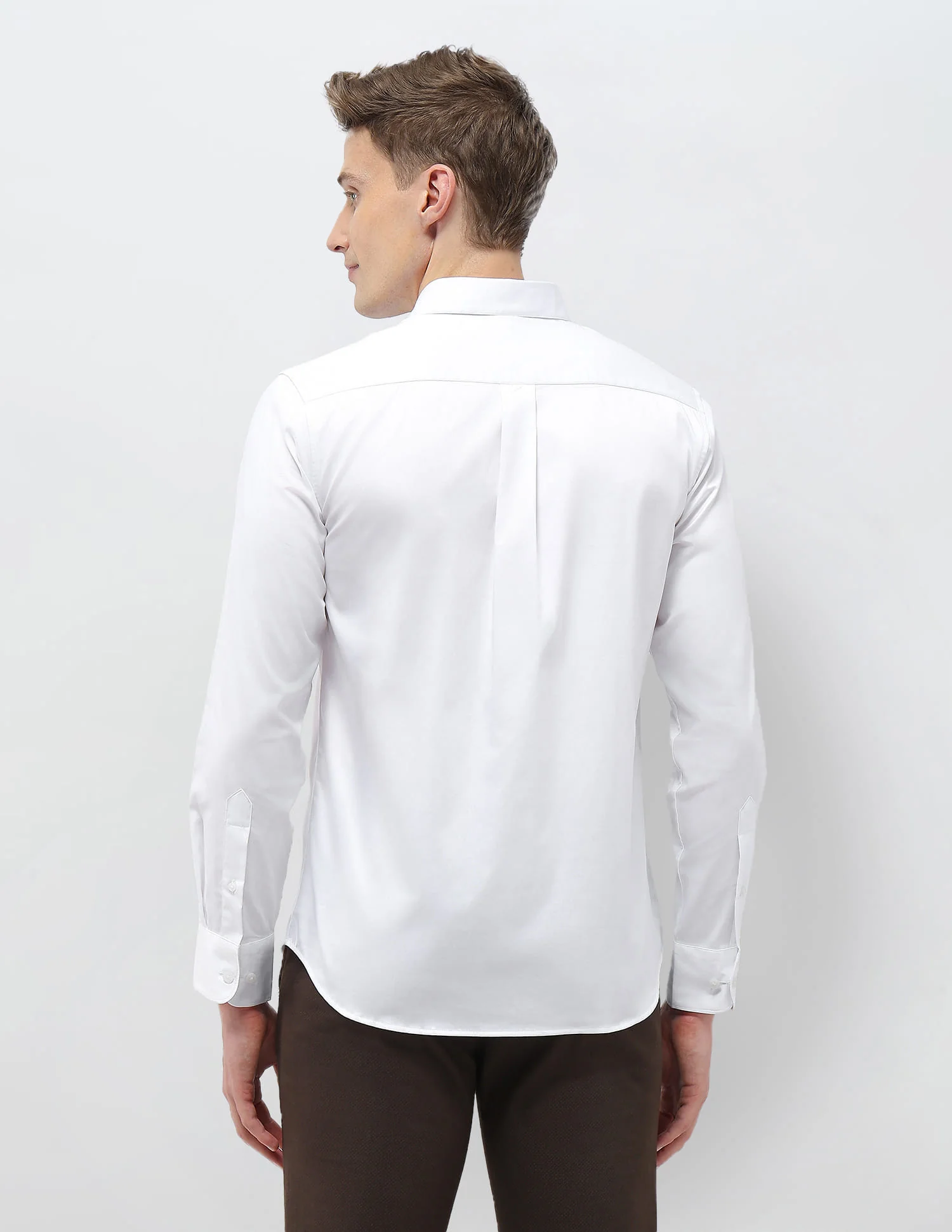 Solid Tailored Fit Shirt - Image 5