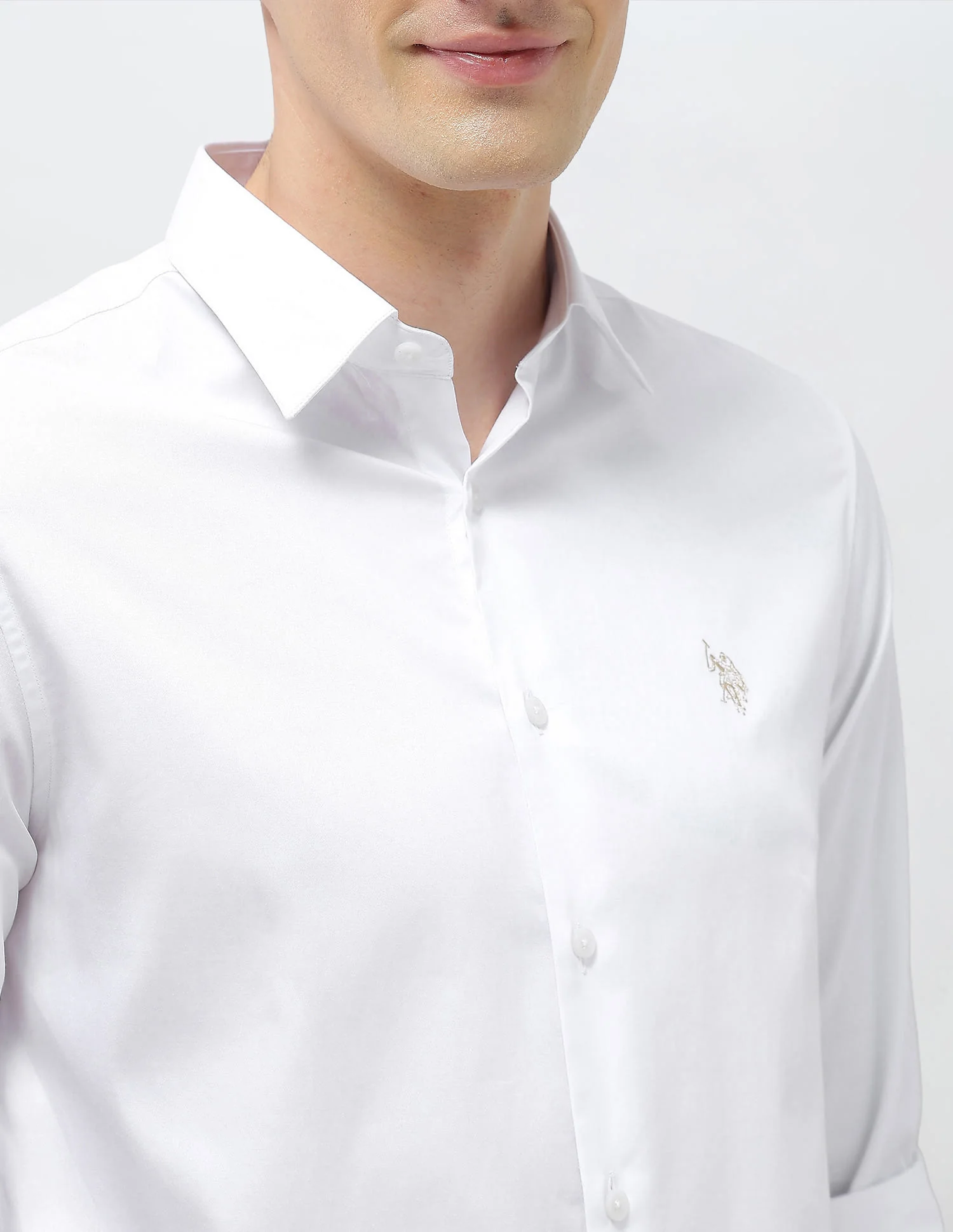 Solid Tailored Fit Shirt - Image 7