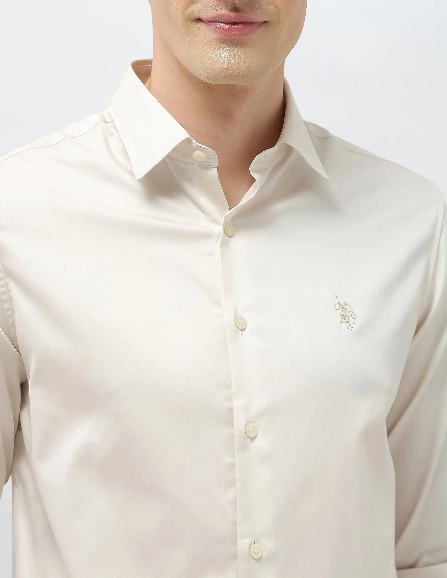 Solid Tailored Fit Shirt - Image 7