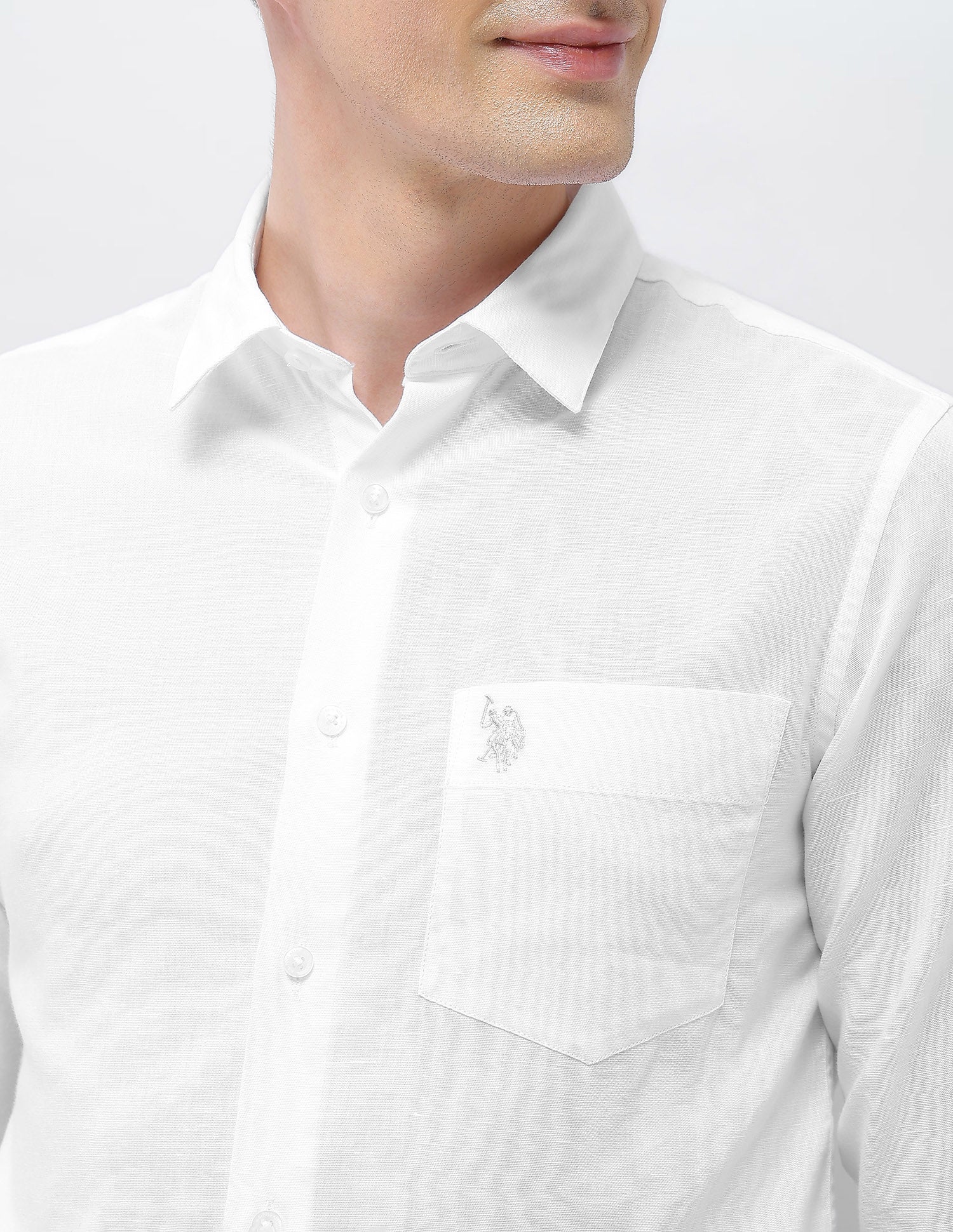 Solid Tailored Fit Shirt - Image 7