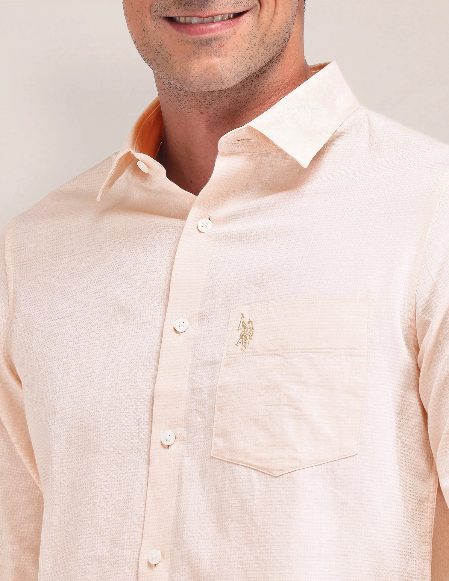 Solid Tailored Fit Shirt - Image 7