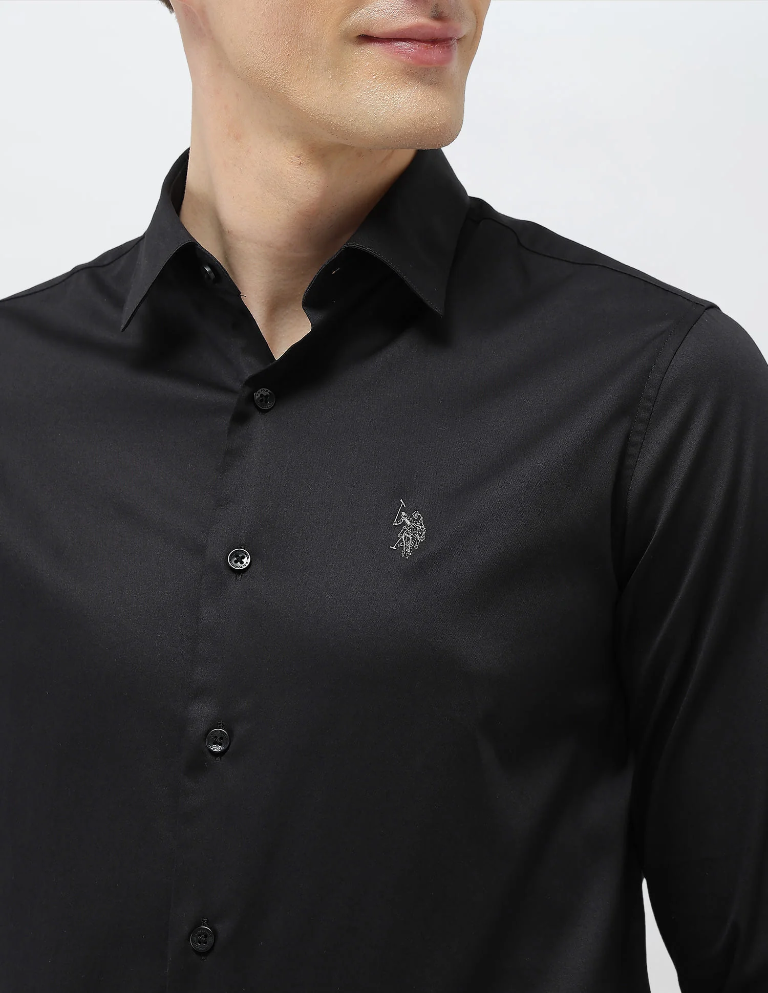Solid Tailored Fit Shirt - Image 7