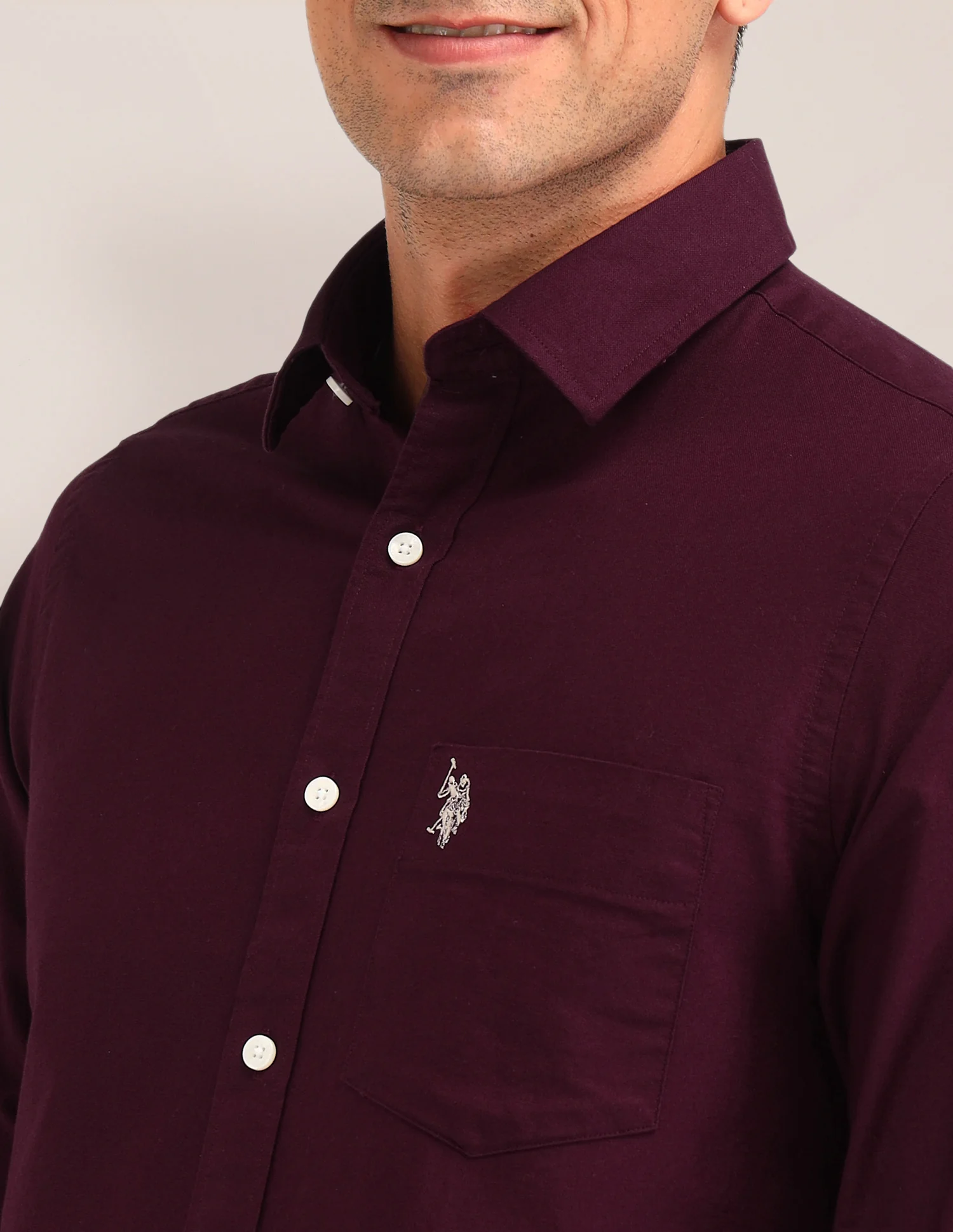 Solid Tailored Fit Shirt - Image 7