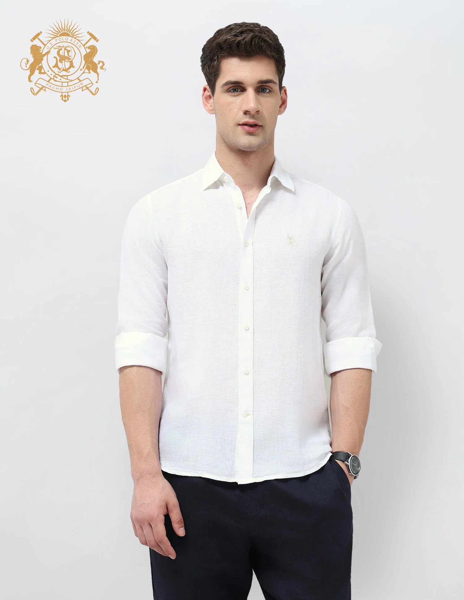 Solid Tailored Fit Shirt