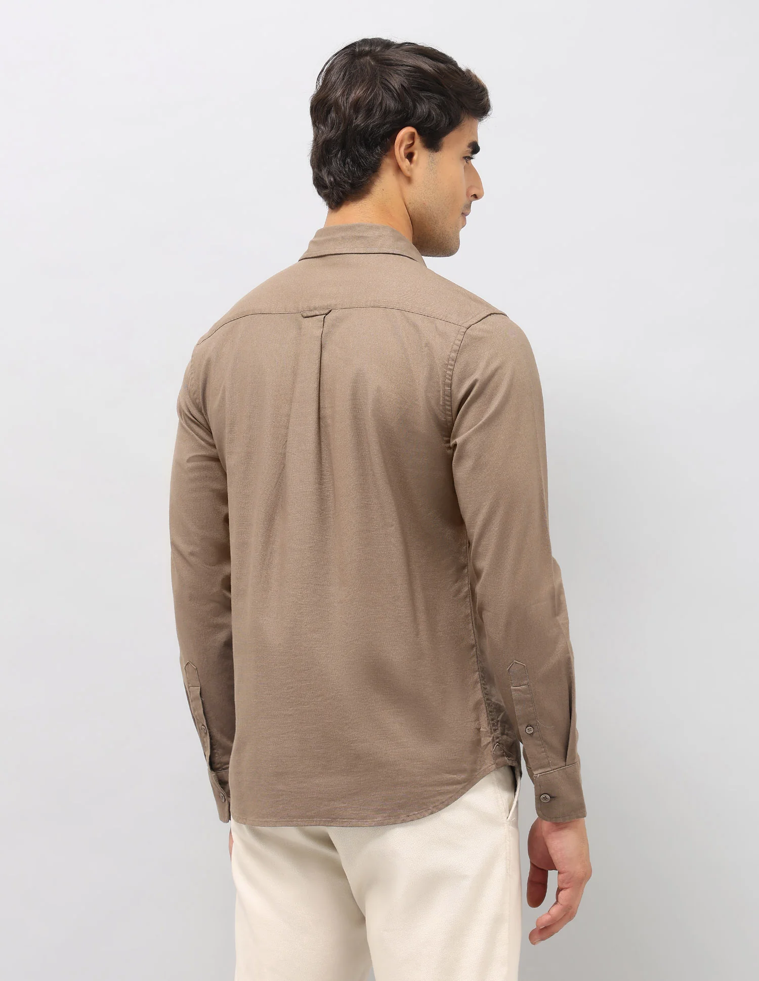 Solid Tailored Fit Shirt - Image 5