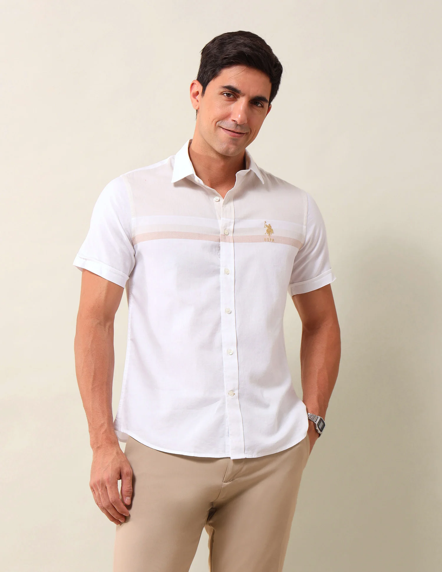 Solid Tailored Fit Shirt