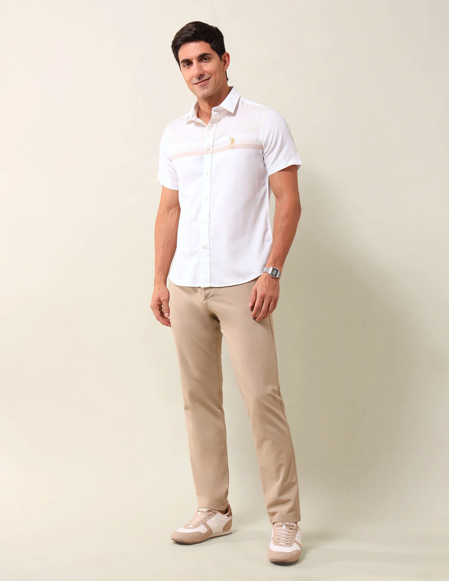 Solid Tailored Fit Shirt - Image 3