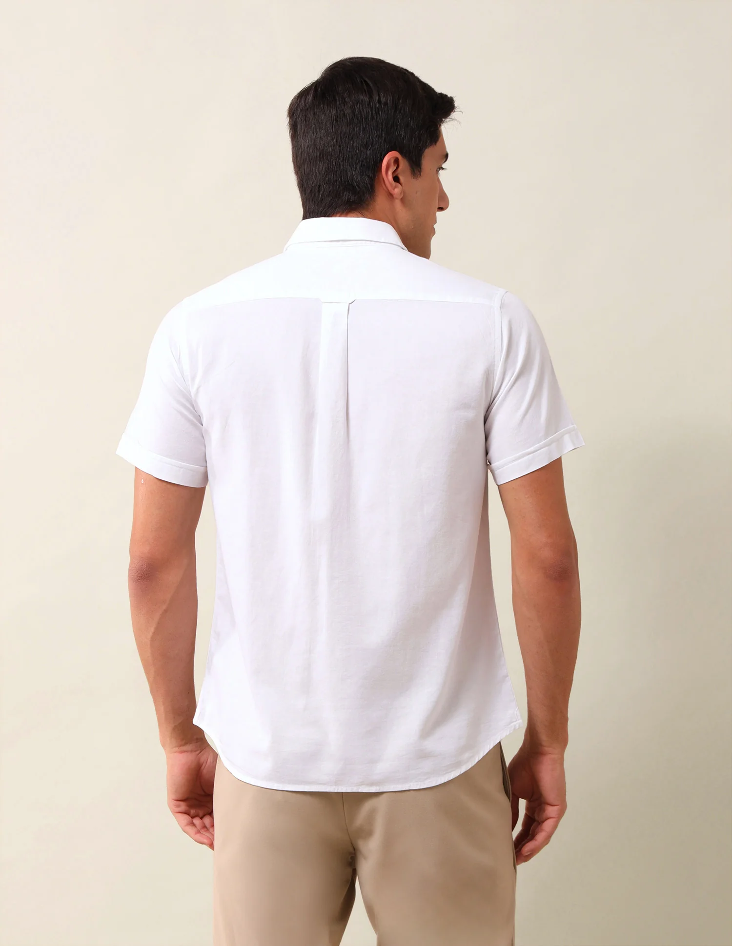 Solid Tailored Fit Shirt - Image 5