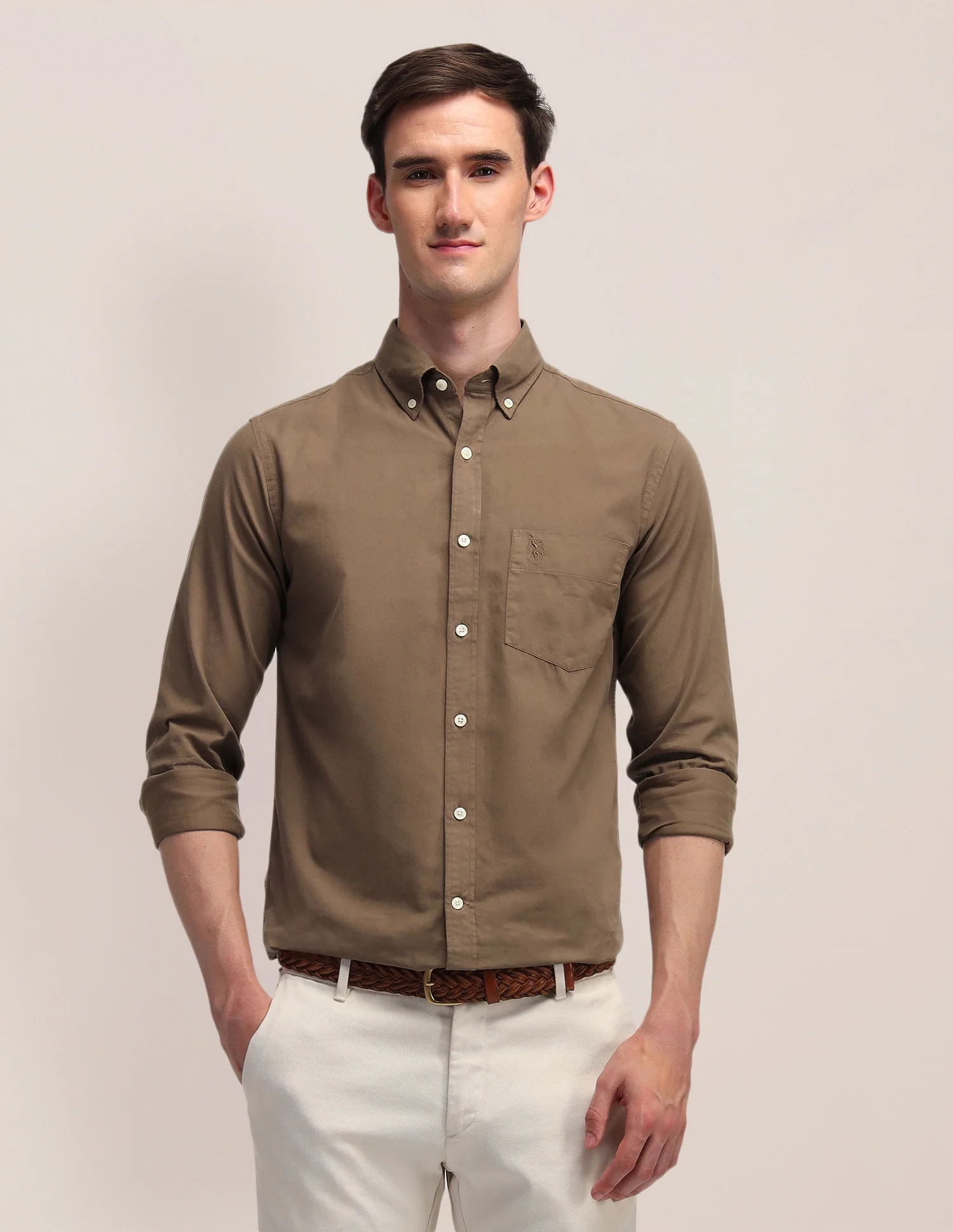 Solid Tailored Fit Shirt