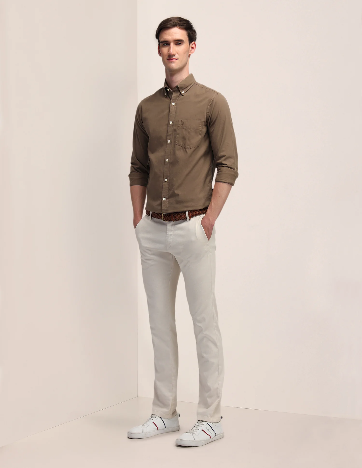 Solid Tailored Fit Shirt - Image 3