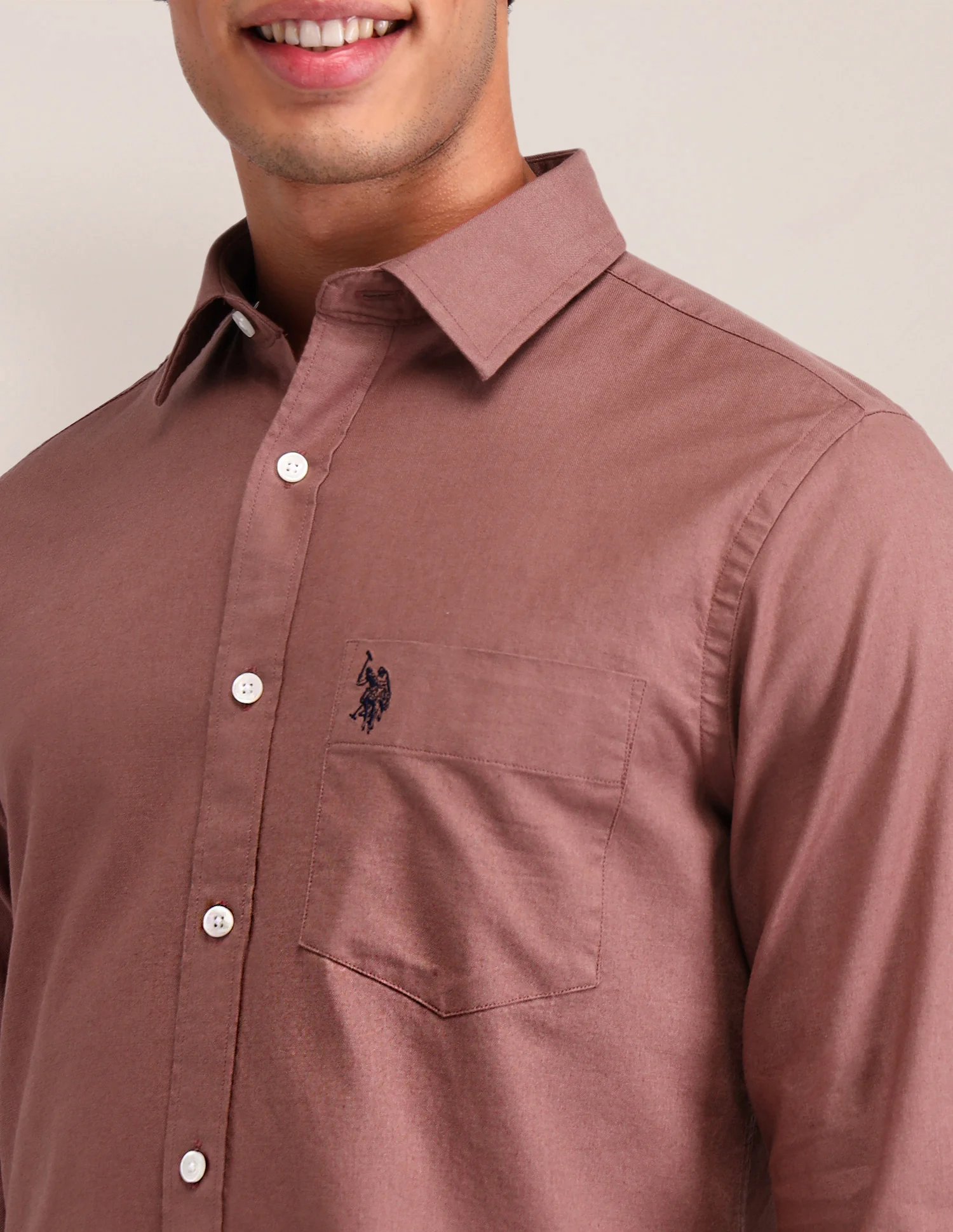 Solid Tailored Fit Shirt - Image 7