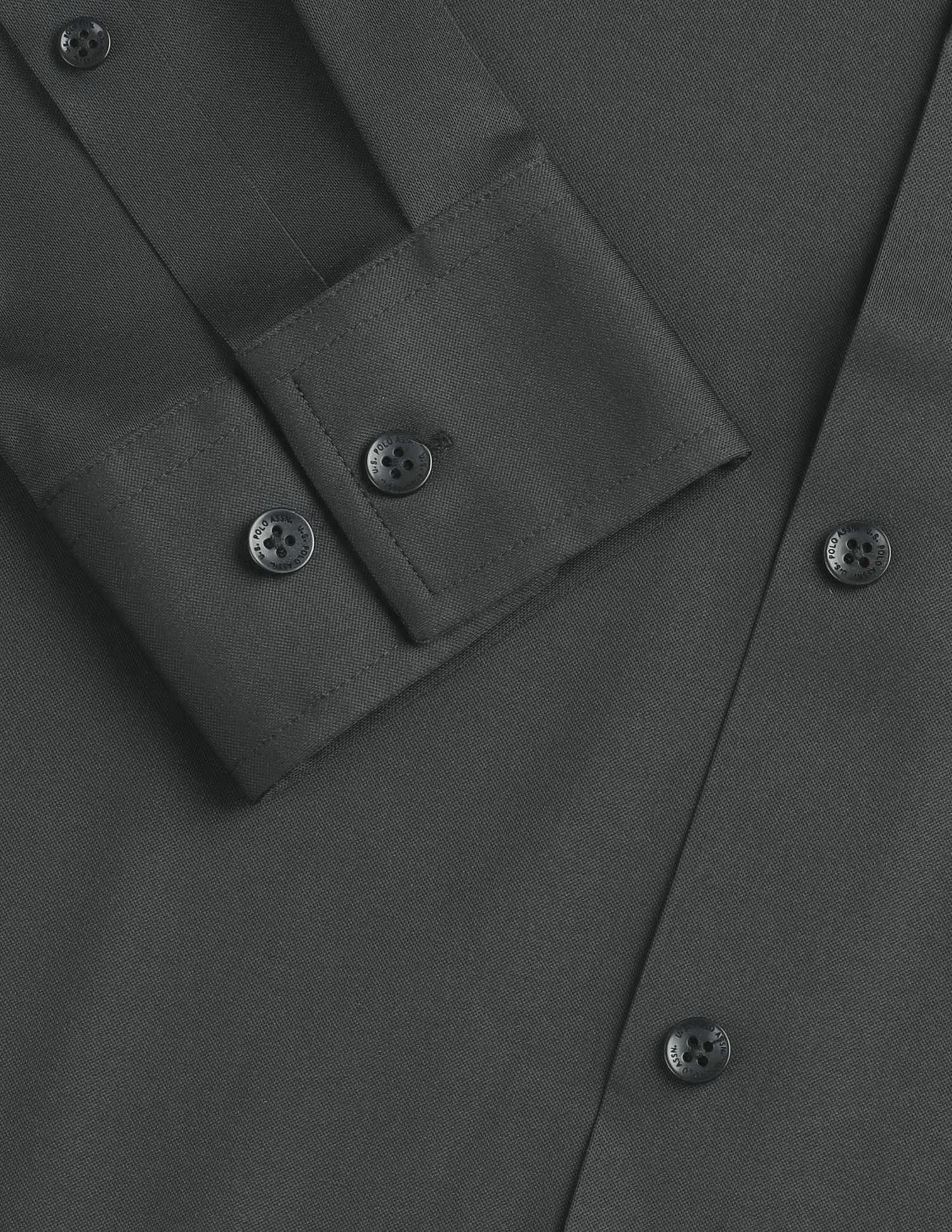 Solid Tailored Fit Shirt - Image 8