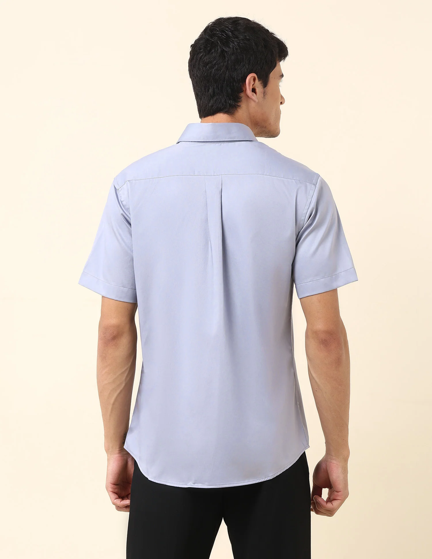 Solid Tailored Fit Shirt - Image 5