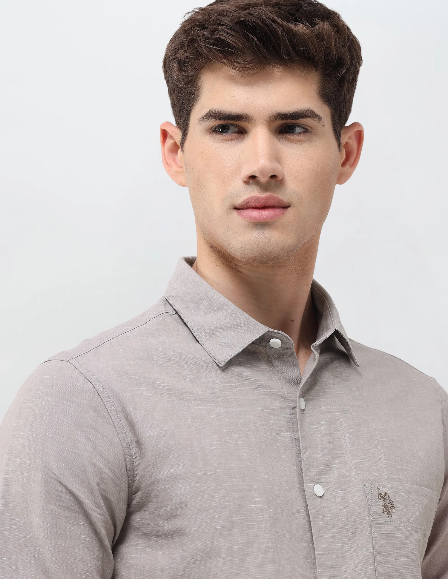 Solid Tailored Fit Shirt - Image 7