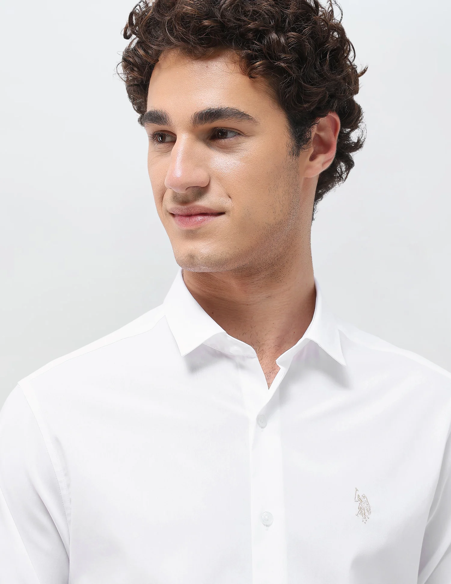 Solid Tailored Fit Shirt - Image 7