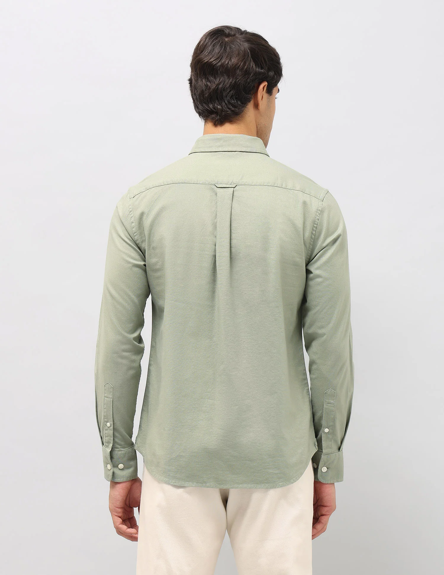 Solid Tailored Fit Shirt - Image 5