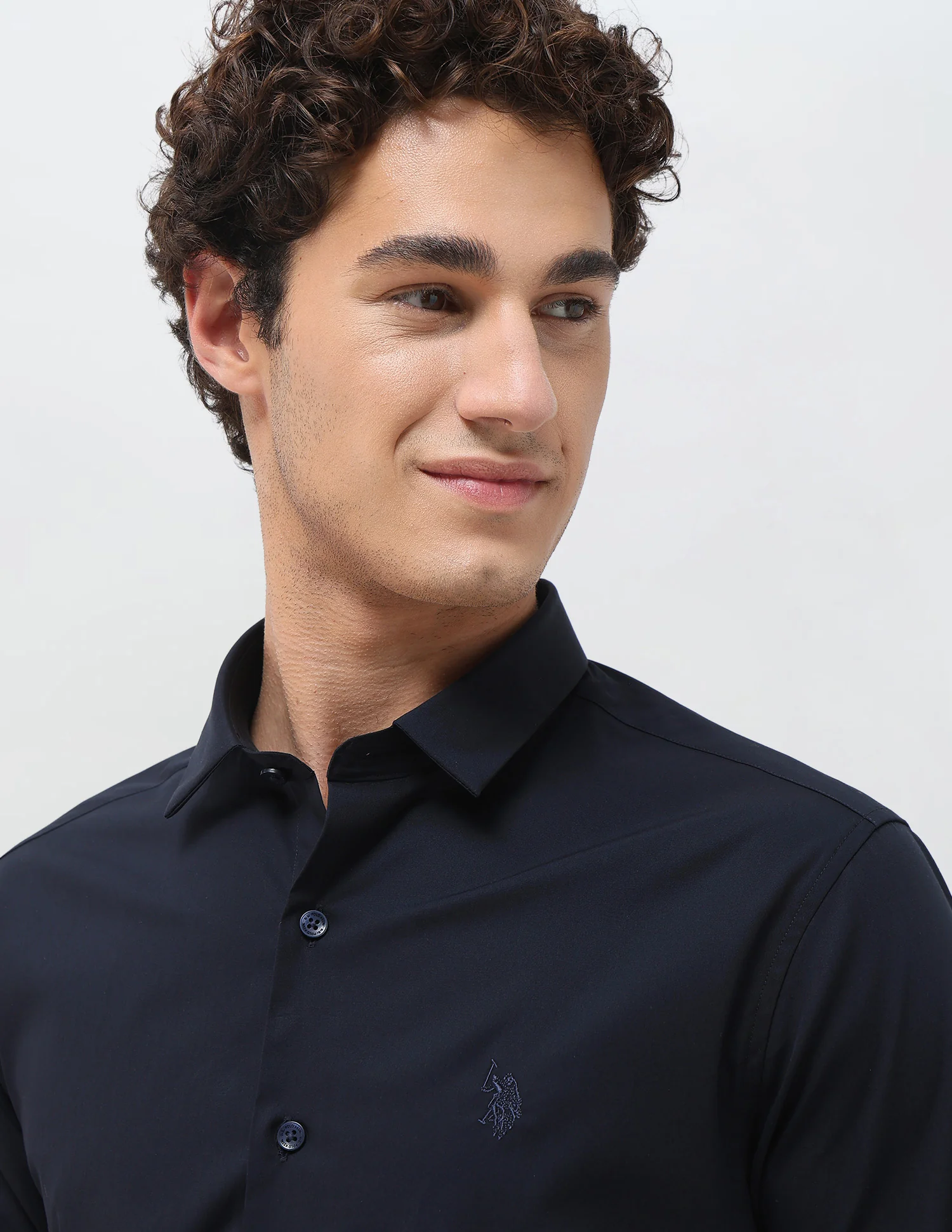Solid Tailored Fit Shirt - Image 7