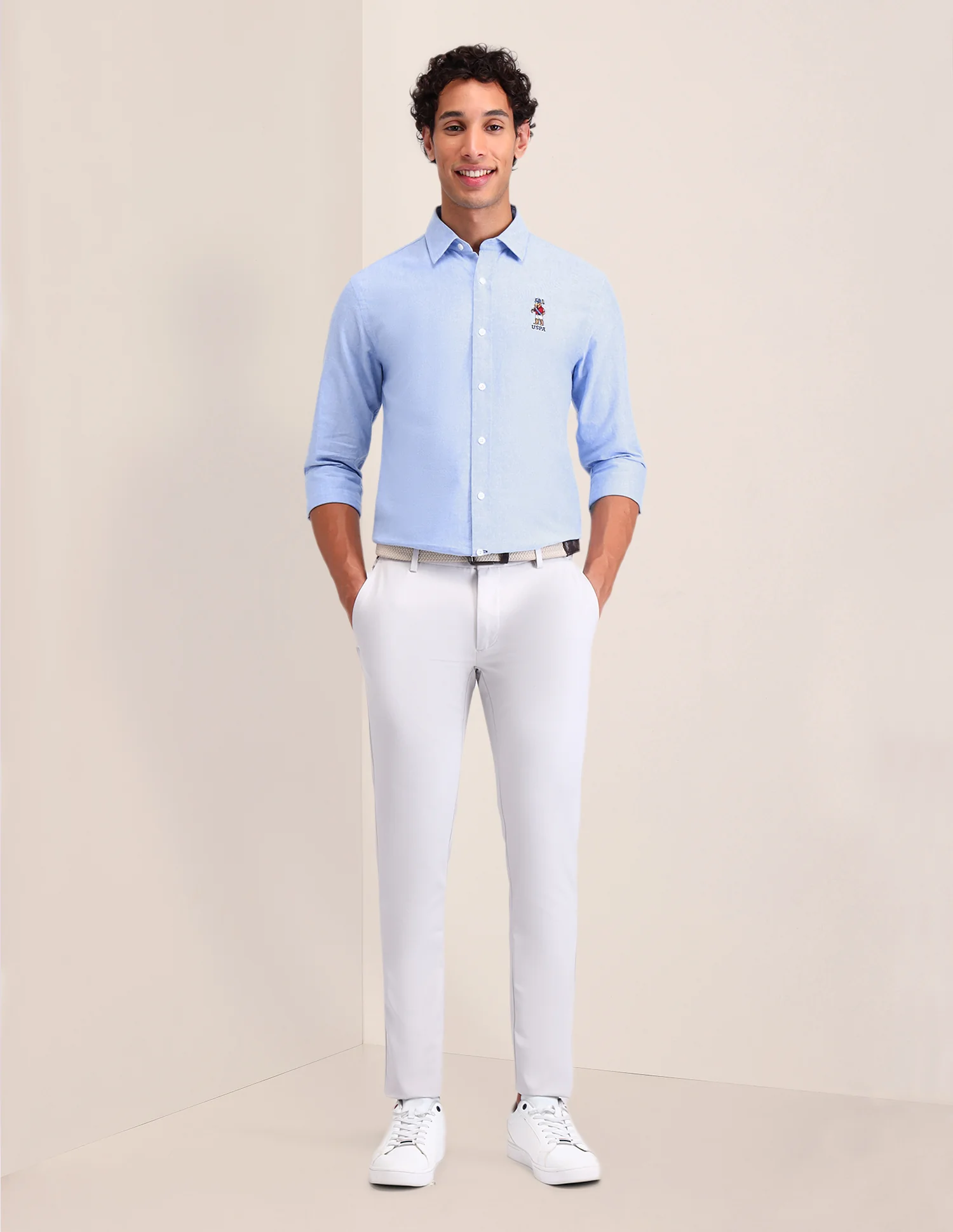 Solid Tailored Fit Shirt - Image 3