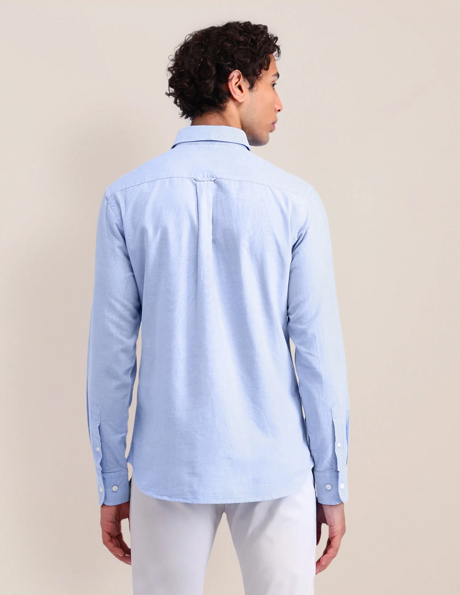 Solid Tailored Fit Shirt - Image 5