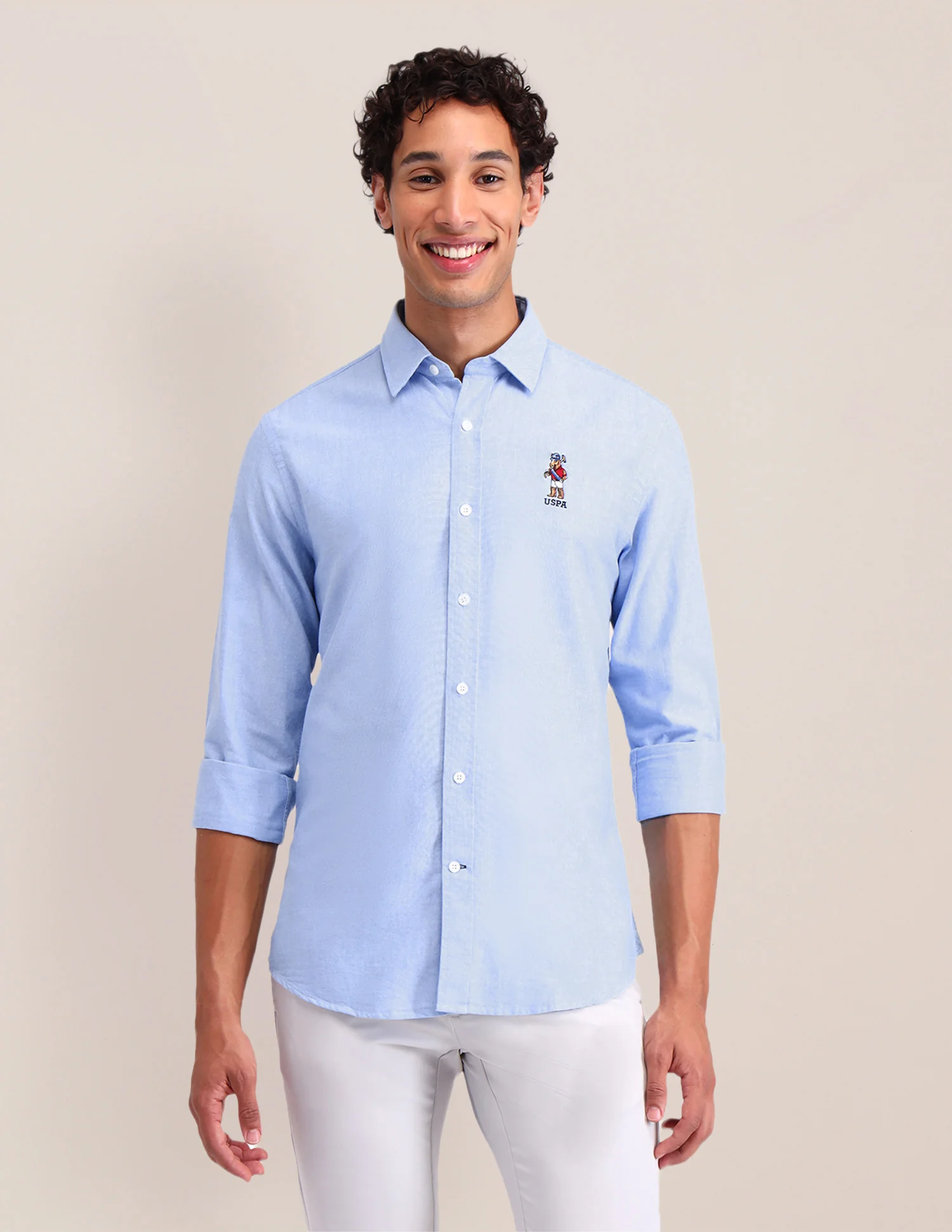 Solid Tailored Fit Shirt - Image 6