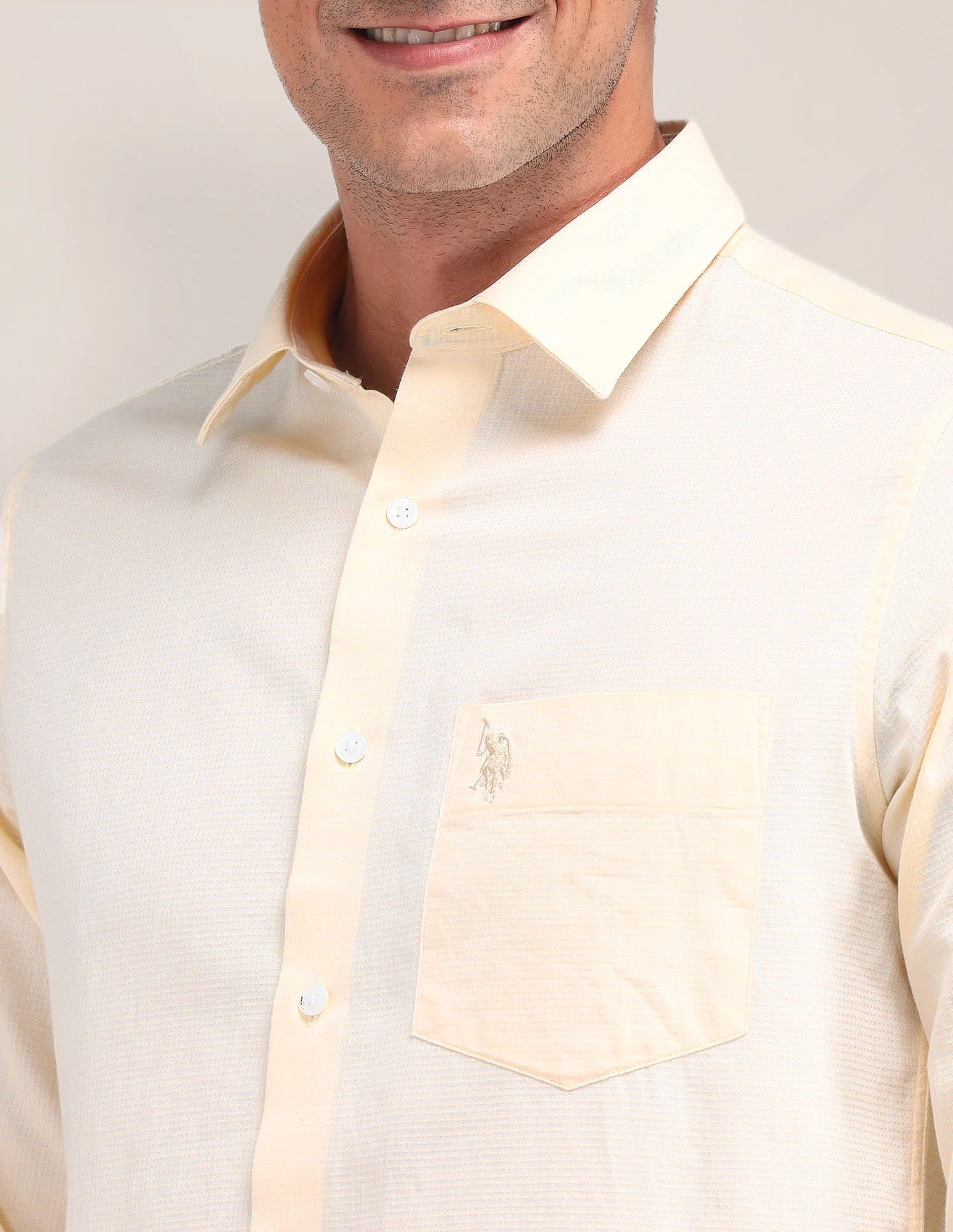 Solid Tailored Fit Shirt - Image 7