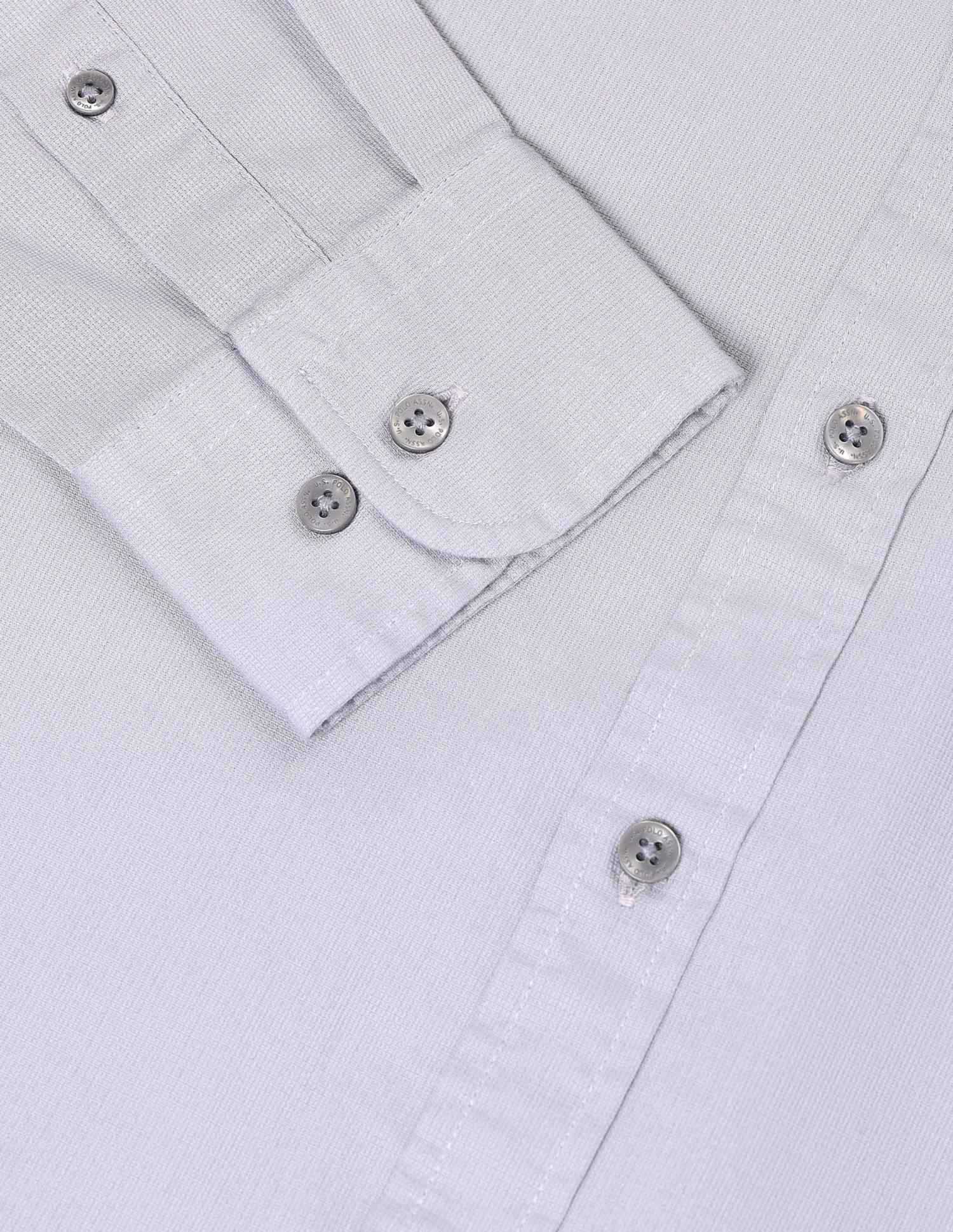 Solid Tailored Fit Shirt - Image 8