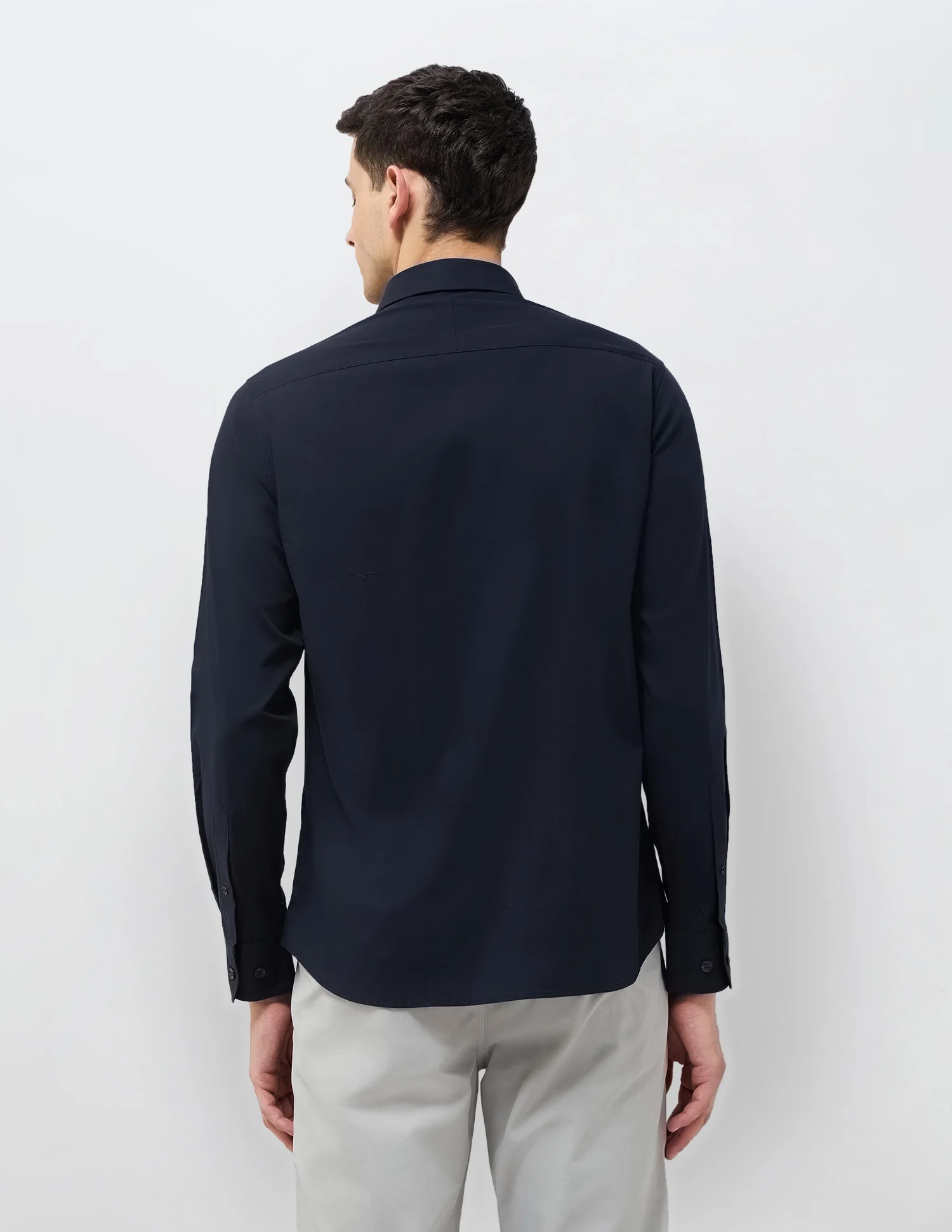 Solid Tailored Fit Shirt - Image 5