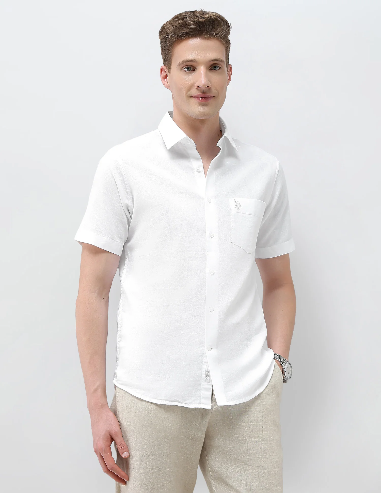 Solid Tailored Fit Shirt