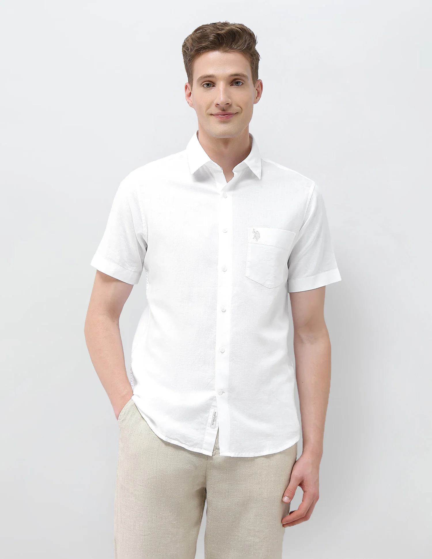 Solid Tailored Fit Shirt - Image 6