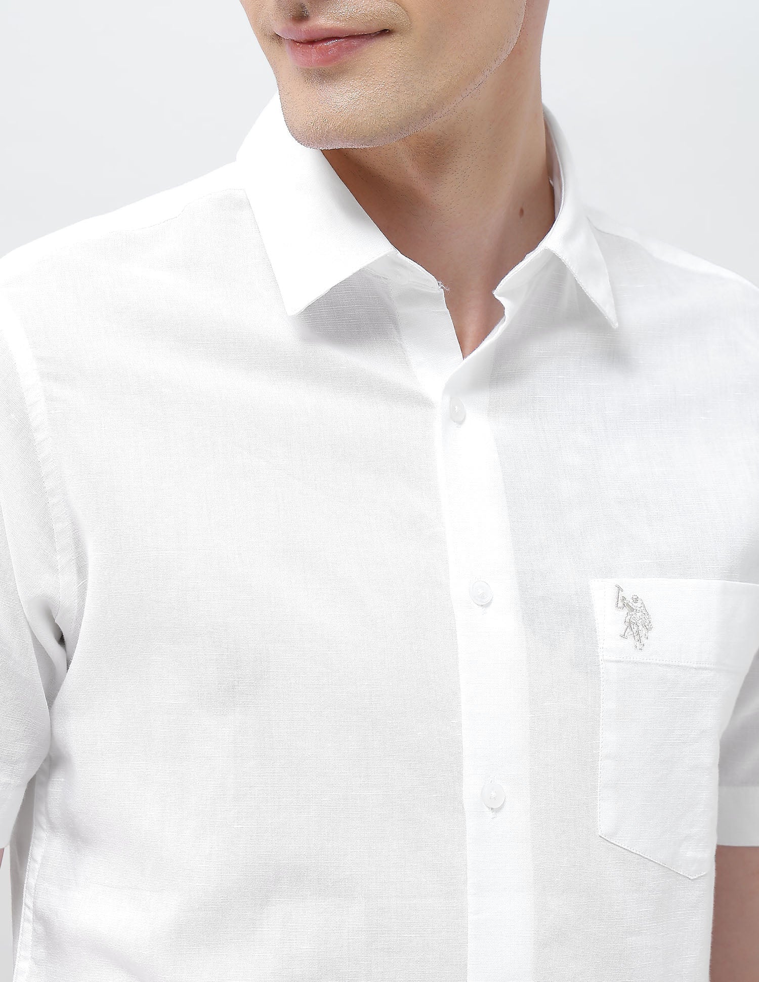 Solid Tailored Fit Shirt - Image 7