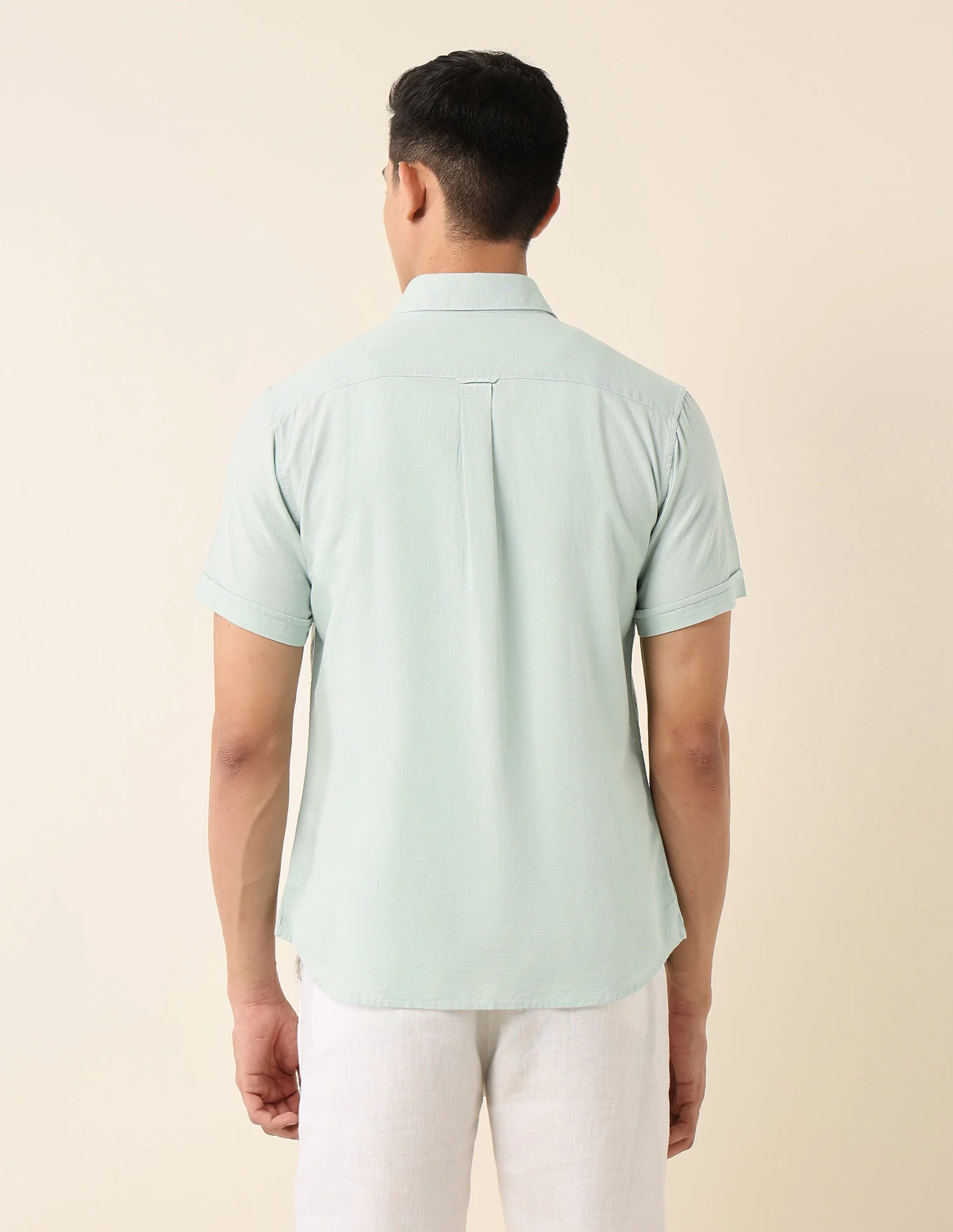 Solid Tailored Fit Shirt - Image 5