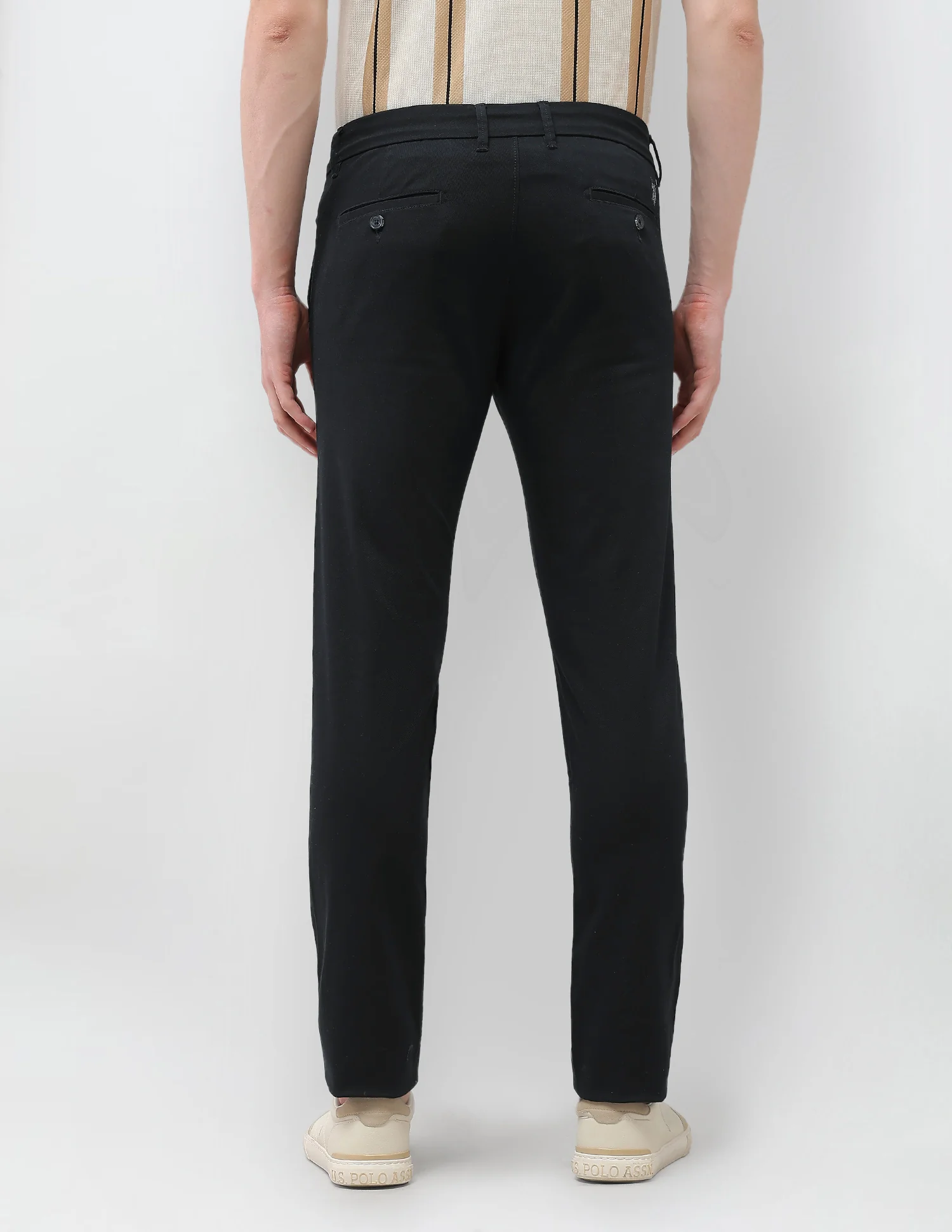 Solid Twill Denver Slim Fit Trousers - Image 5