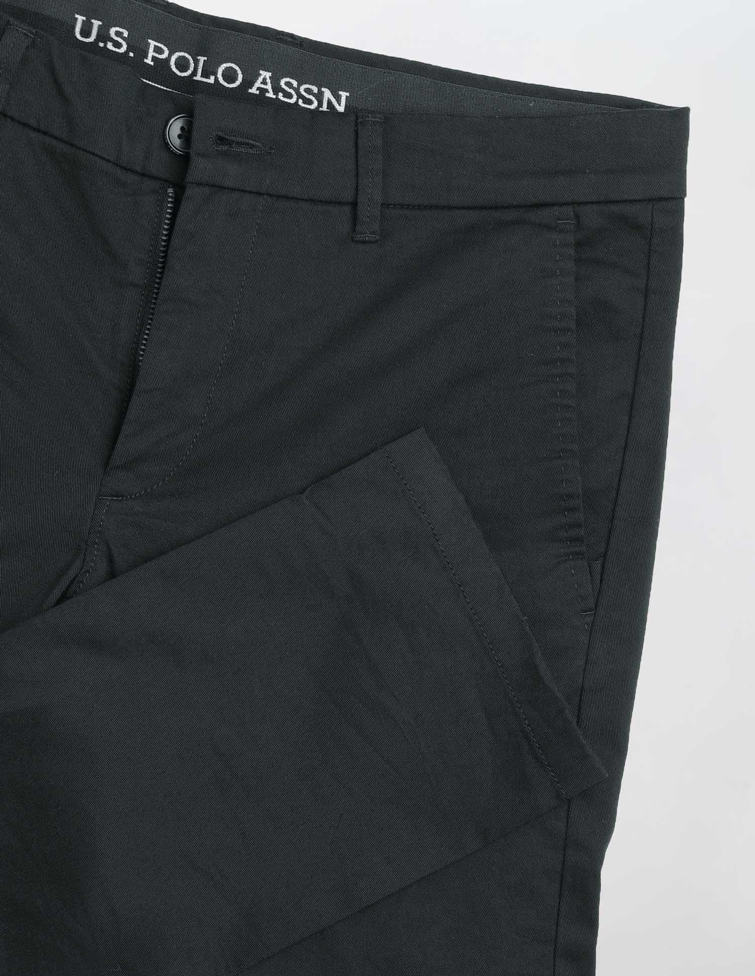 Solid Twill Denver Slim Fit Trousers - Image 9