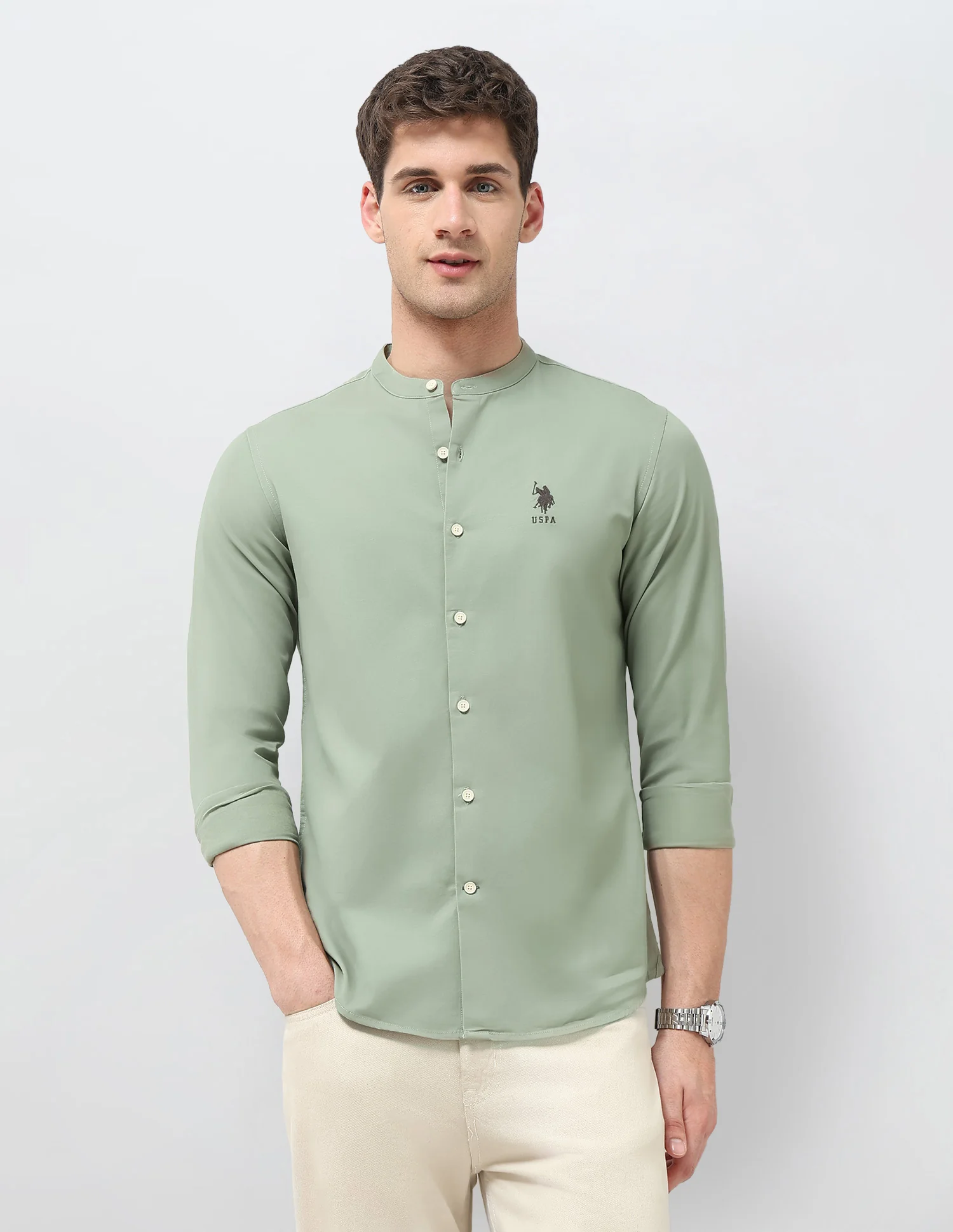 Solid Twill Regular Fit Shirt