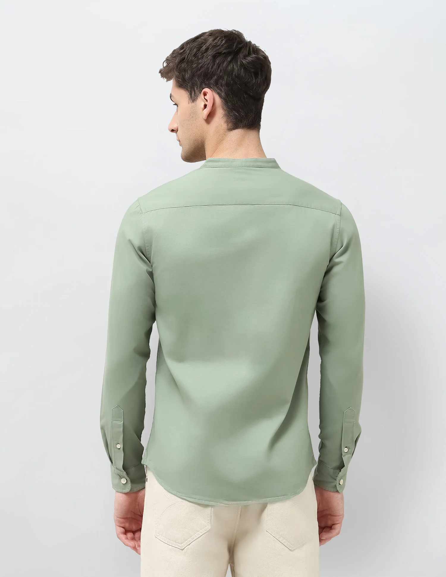 Solid Twill Regular Fit Shirt - Image 5