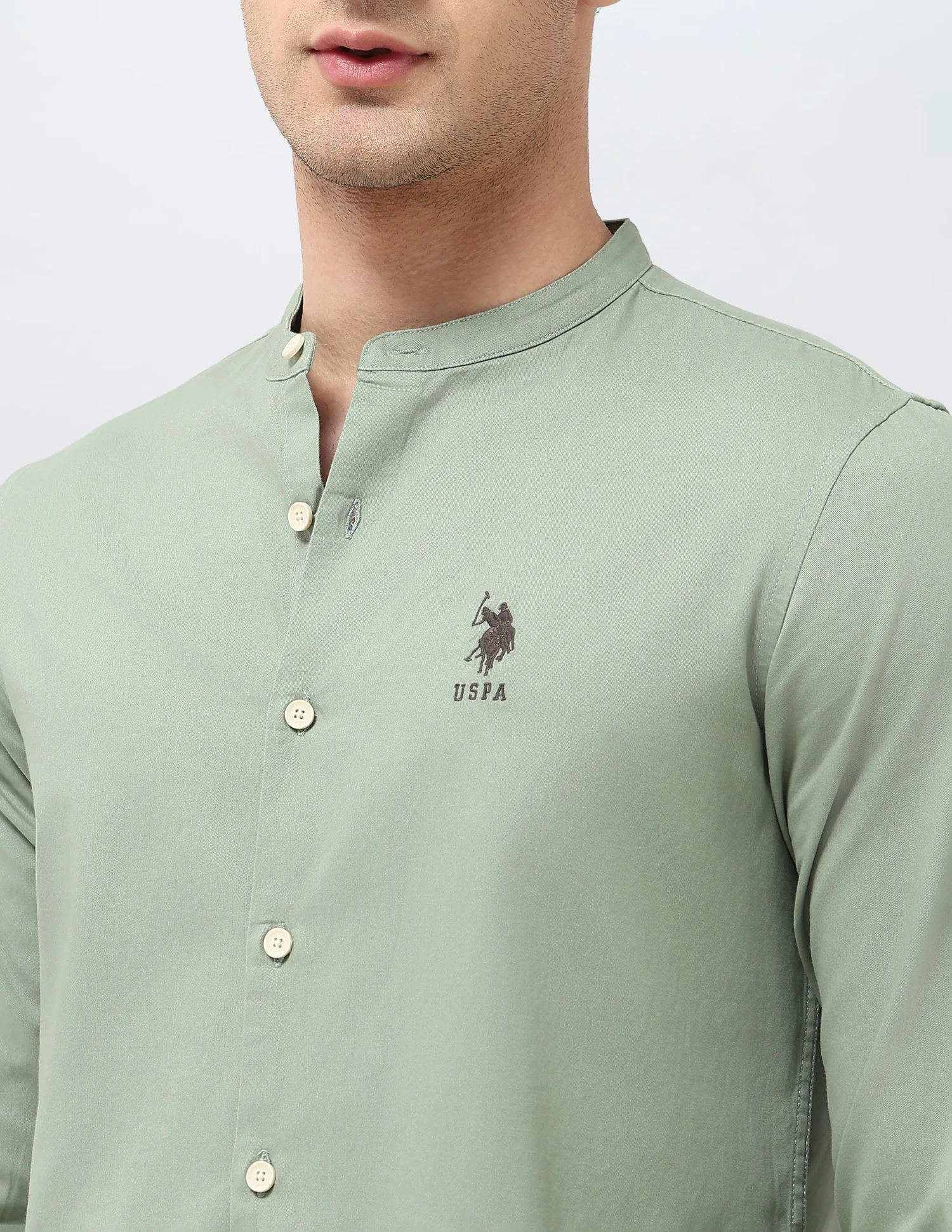 Solid Twill Regular Fit Shirt - Image 7