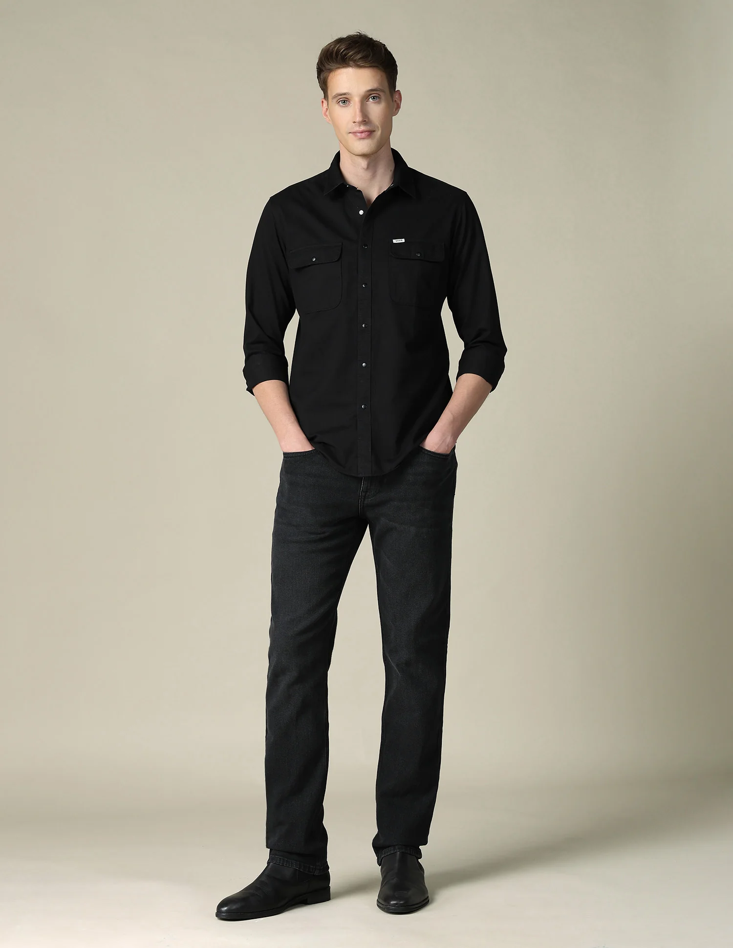 Solid Twill Shacket - Image 3