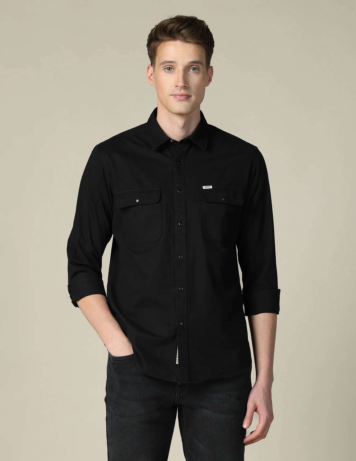 Solid Twill Shacket - Image 6