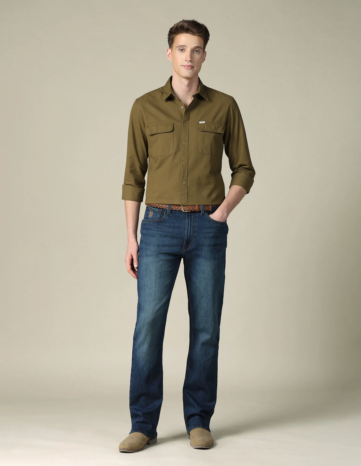 Solid Twill Shacket - Image 3